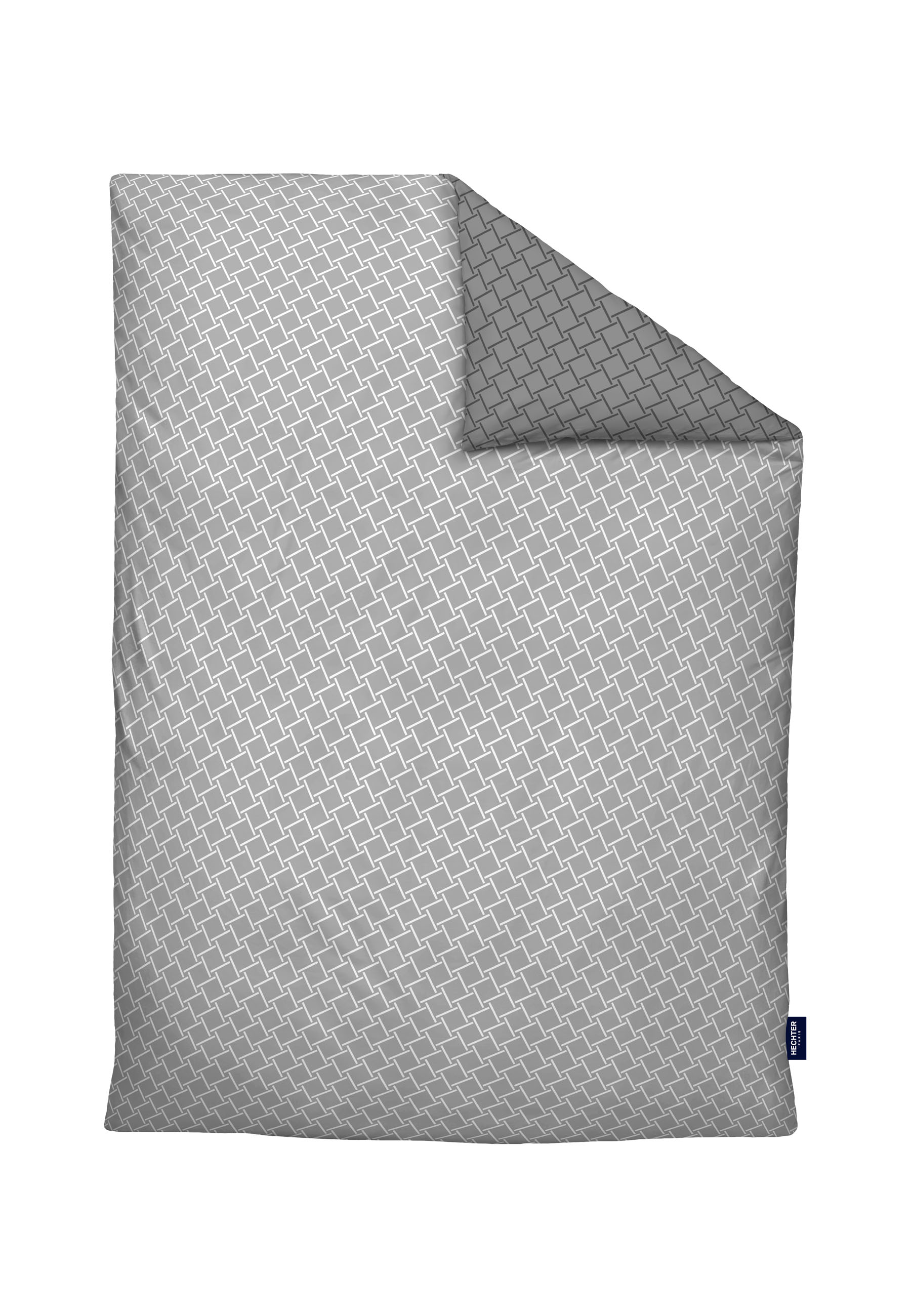 Biberna Satin 135 x 200 cm + 80 x 80 cm, silber/grau