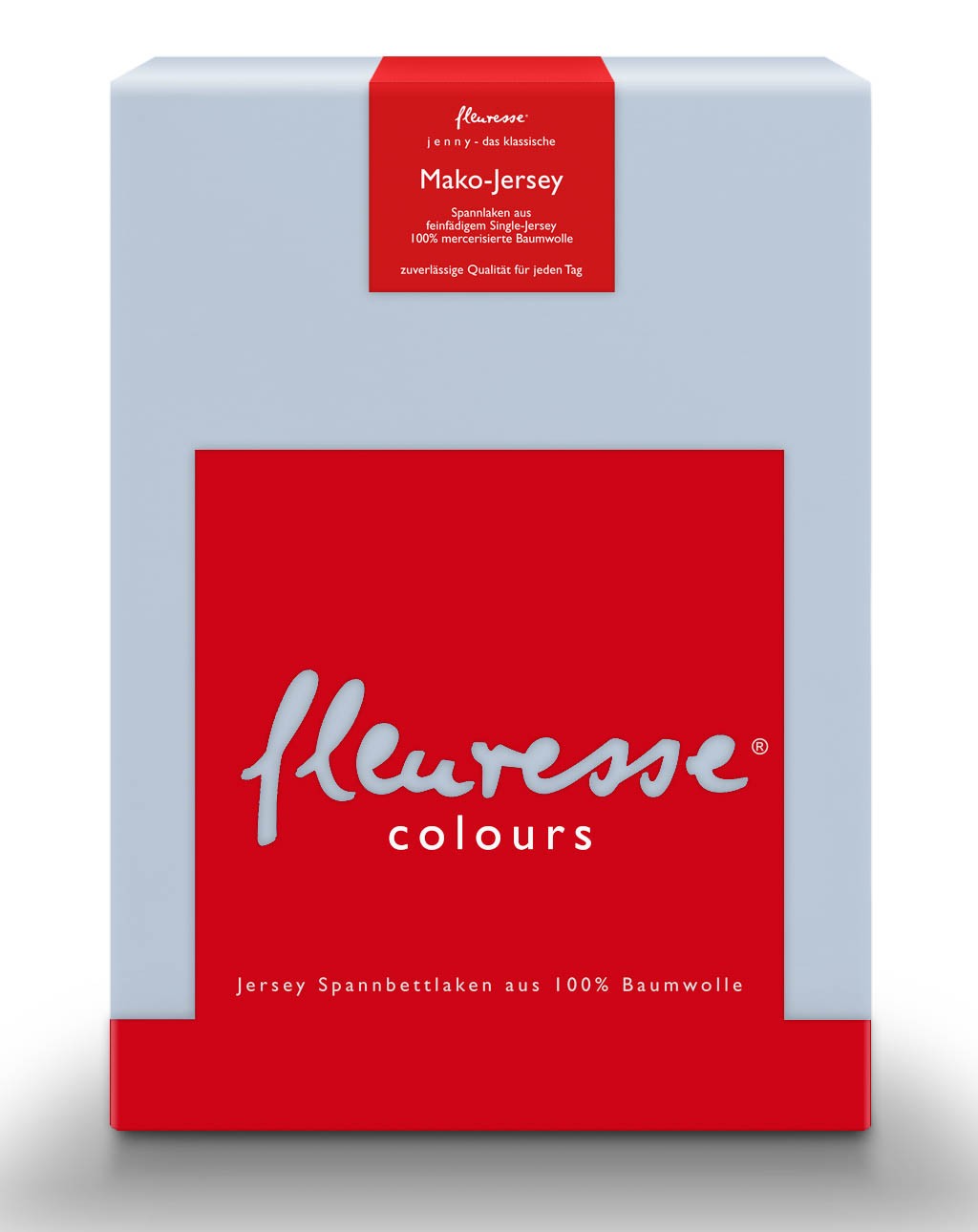 Fleuresse Jenny C 100x220 cm, Mako-Jersey-Spannlaken bleu