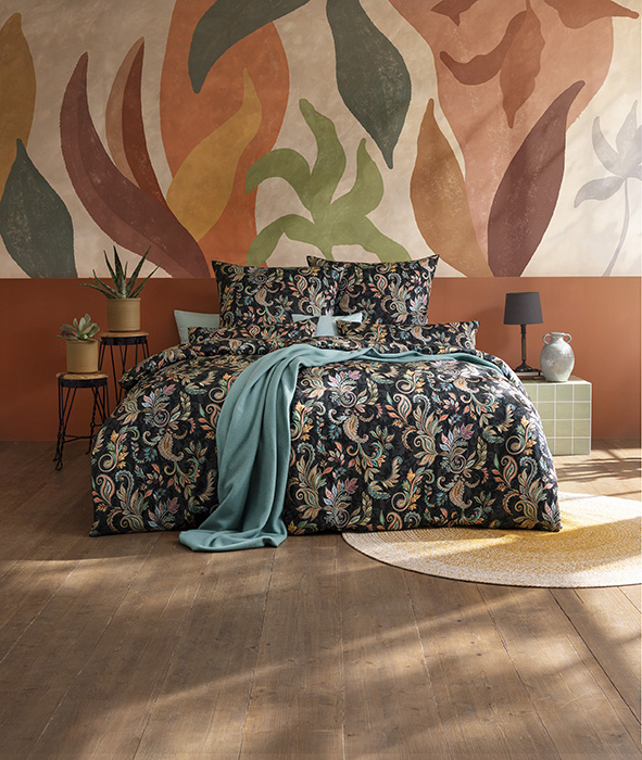 Estella Regina multicolor 155x220 cm, Mako-Satin-Bettwäsche