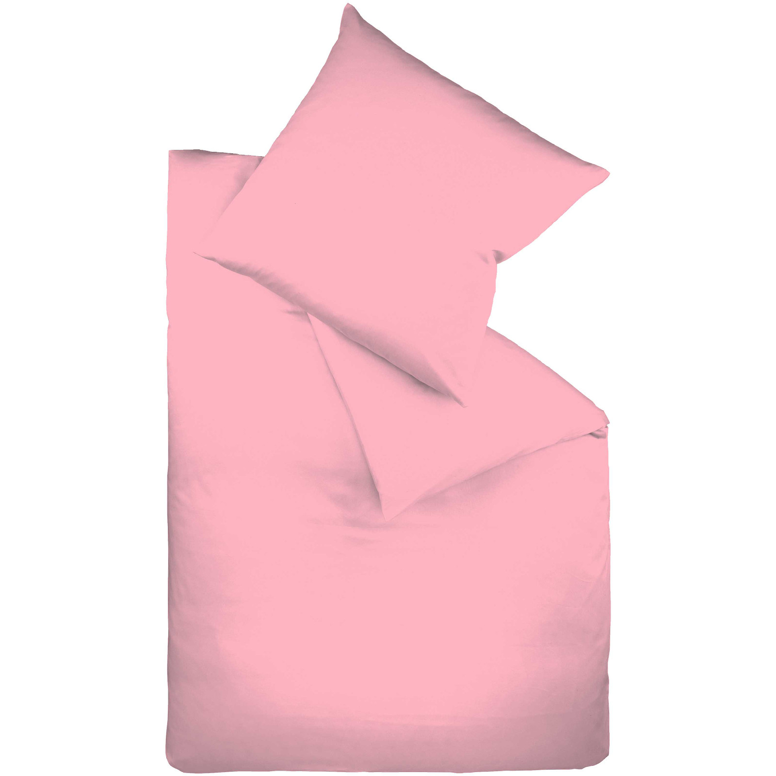 Fleuresse Colours pink 200 x 220 cm + 2 Kissenbezüge 80 x 80 cm, Mako-Satin-Bettwäsche