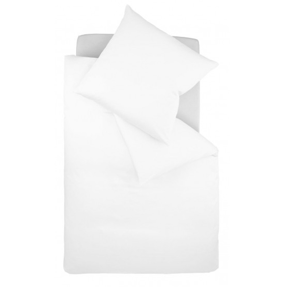Fleuresse Mako-Satin-Bettwäsche Colours, Größe 240x220 cm, weiß
