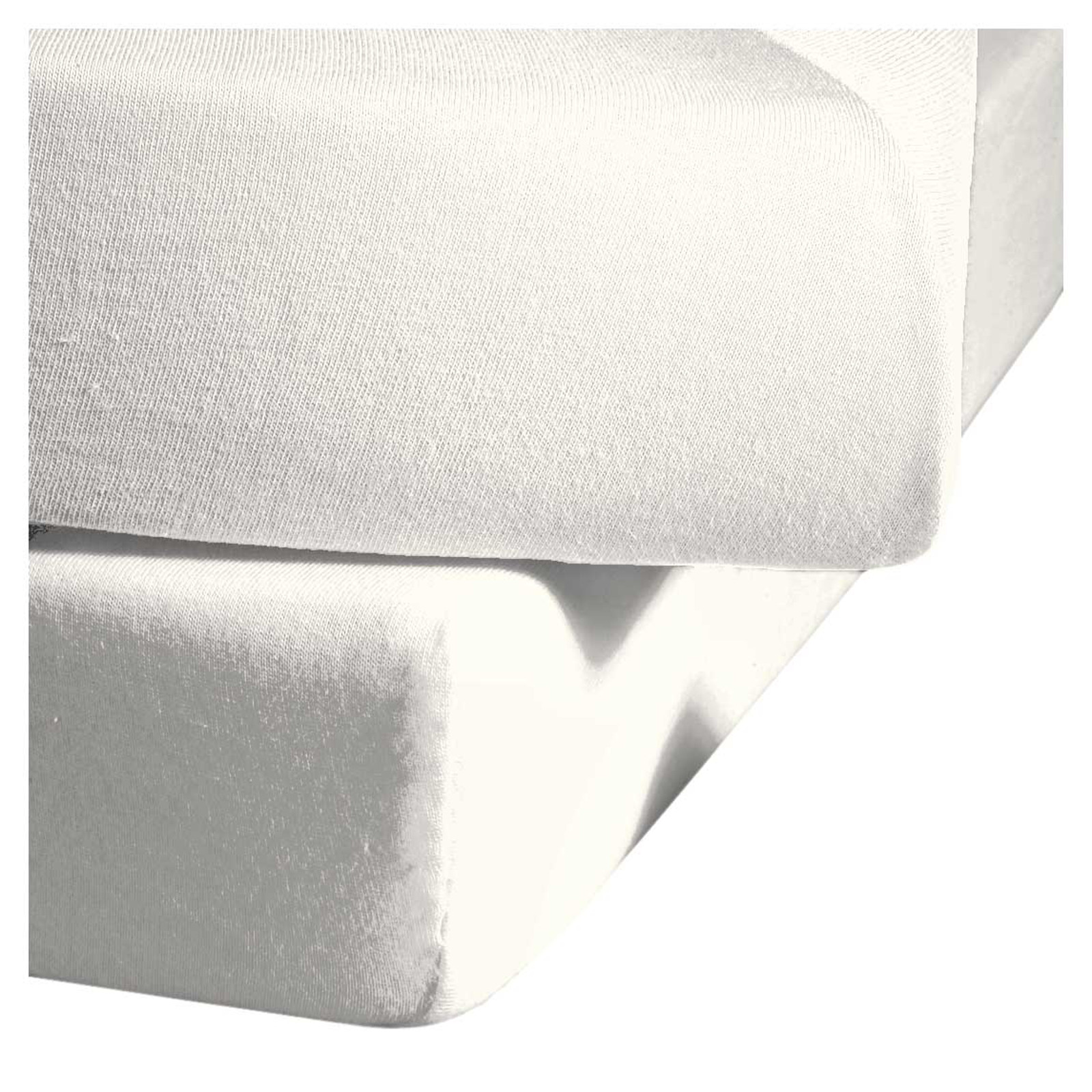 Fleuresse Mako-Satin-Spannlaken Colours, naturweiß