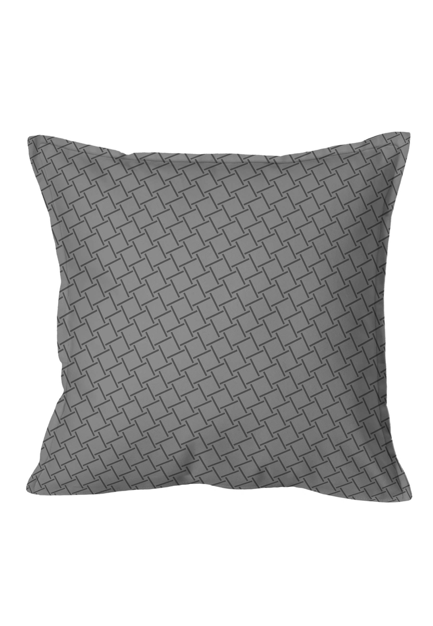 Biberna Satin 135 x 200 cm + 80 x 80 cm, silber/grau
