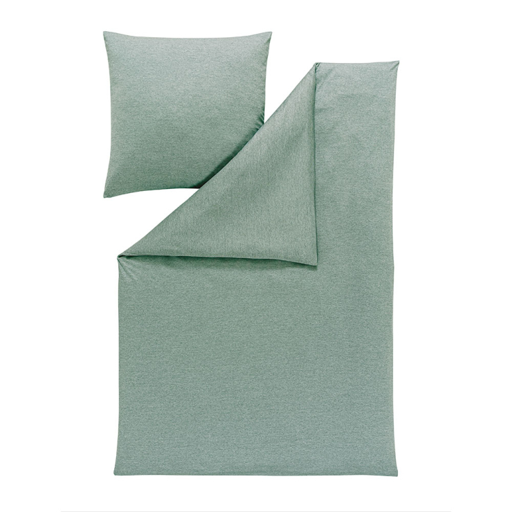 Estella Mako-Interlock-Jersey-Bettwäsche Takoma Größe 155x220+80x80 cm, mint