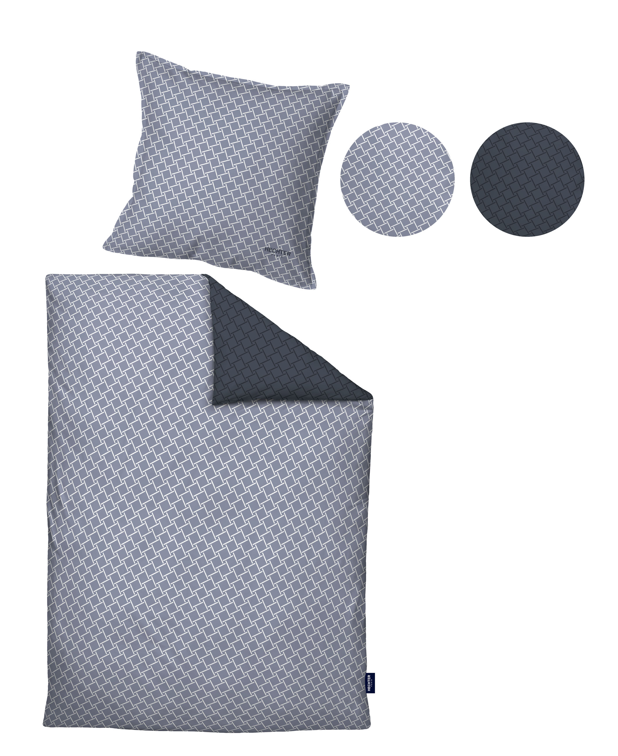Biberna Satin 135 x 200 cm + 80 x 80 cm, marine