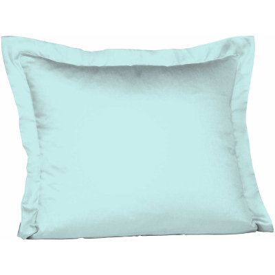 1x Fleuresse Mako-Satin-Kissenbezug Colours, eisblau
