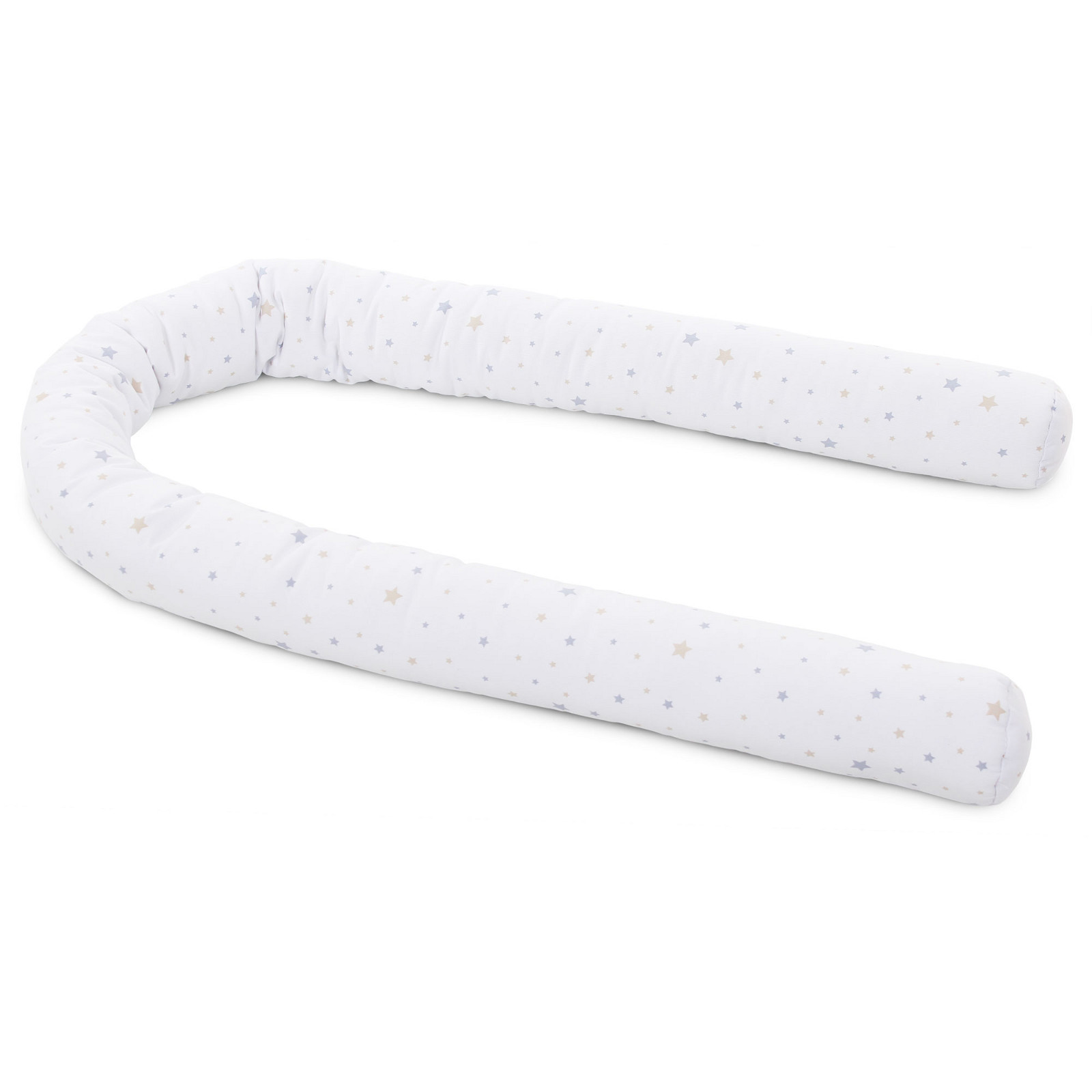 babybay Nestchenschlange Piqué für alle Modelle, weiß Sternemix sand/azurblau