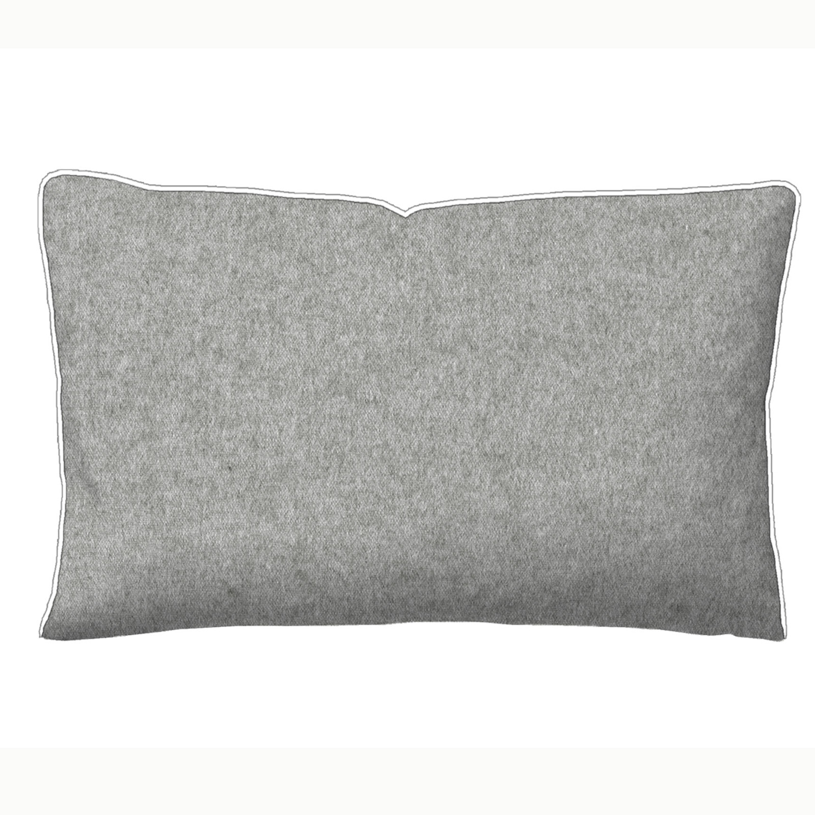 Biberna Melange 40x80 cm sturmgrau, Biber-Wende-Kissenbezug