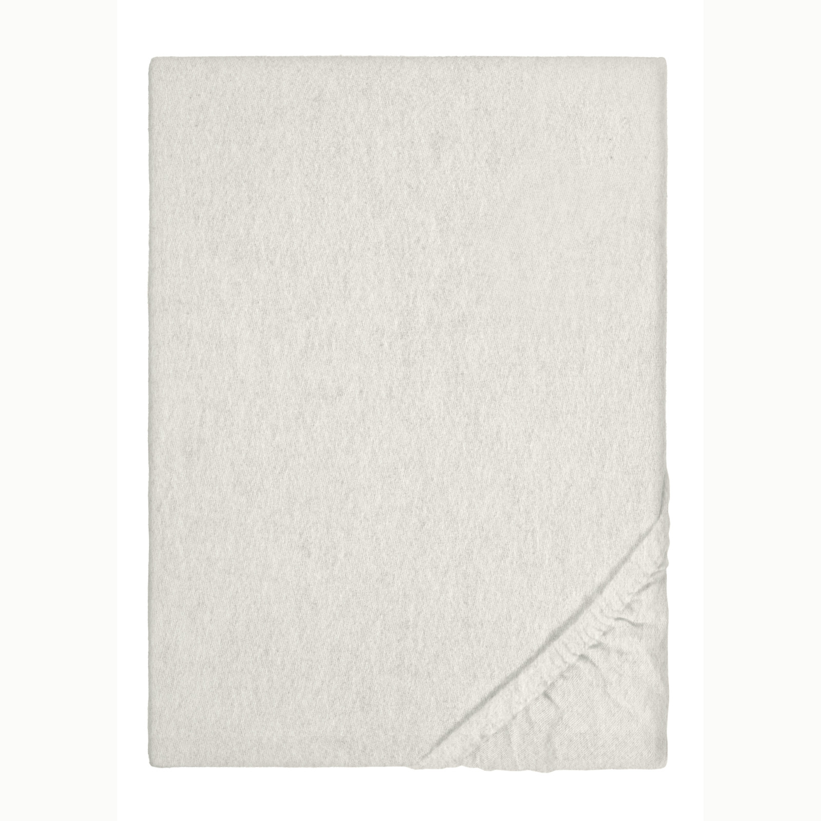 biberna Melange -Flanell Spannbettlaken  Größe 180/200x200 cm, grau