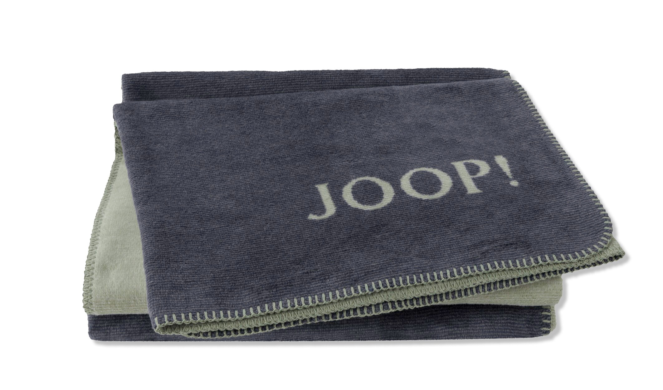 JOOP Wohndecke Melange Doubleface Größe 150x200 cm Navy Olive