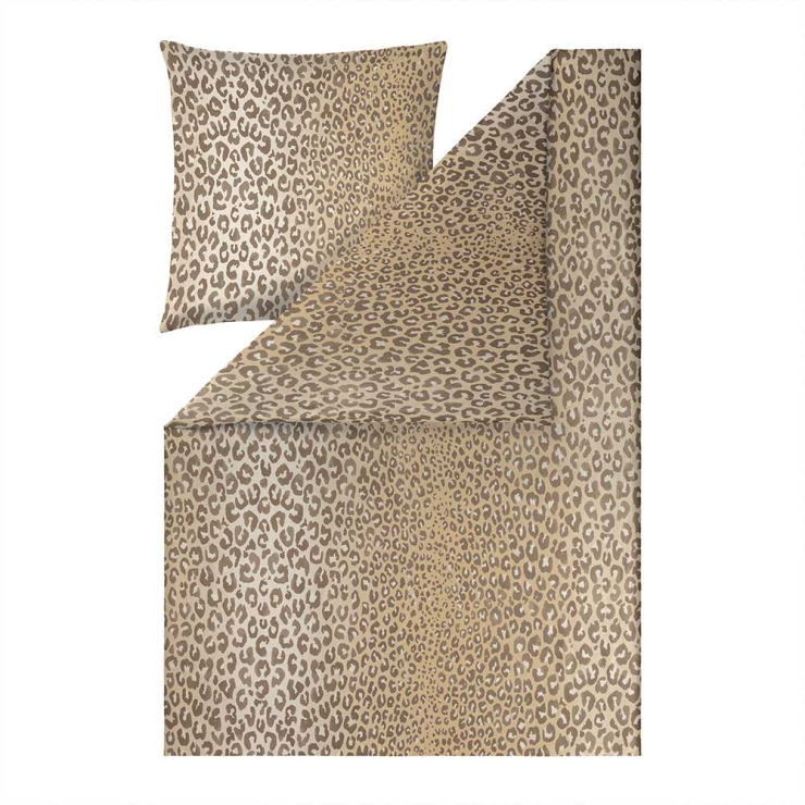 Estella Mako-Satin Impulse Bettwäsche Lionel, 135 x 200 cm, beige