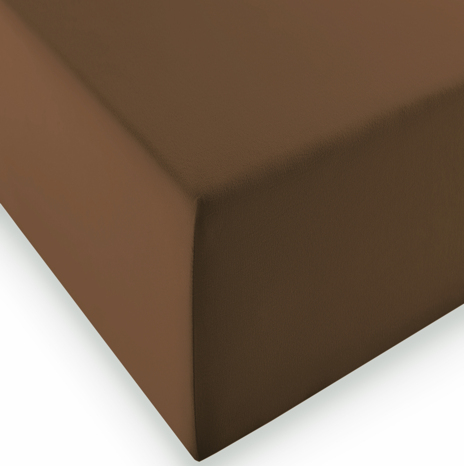Fleuresse Comfort XL 150x200 cm dunkles zartbitter, Boxspring- und Wasserbetten Jersey-Spannlaken
