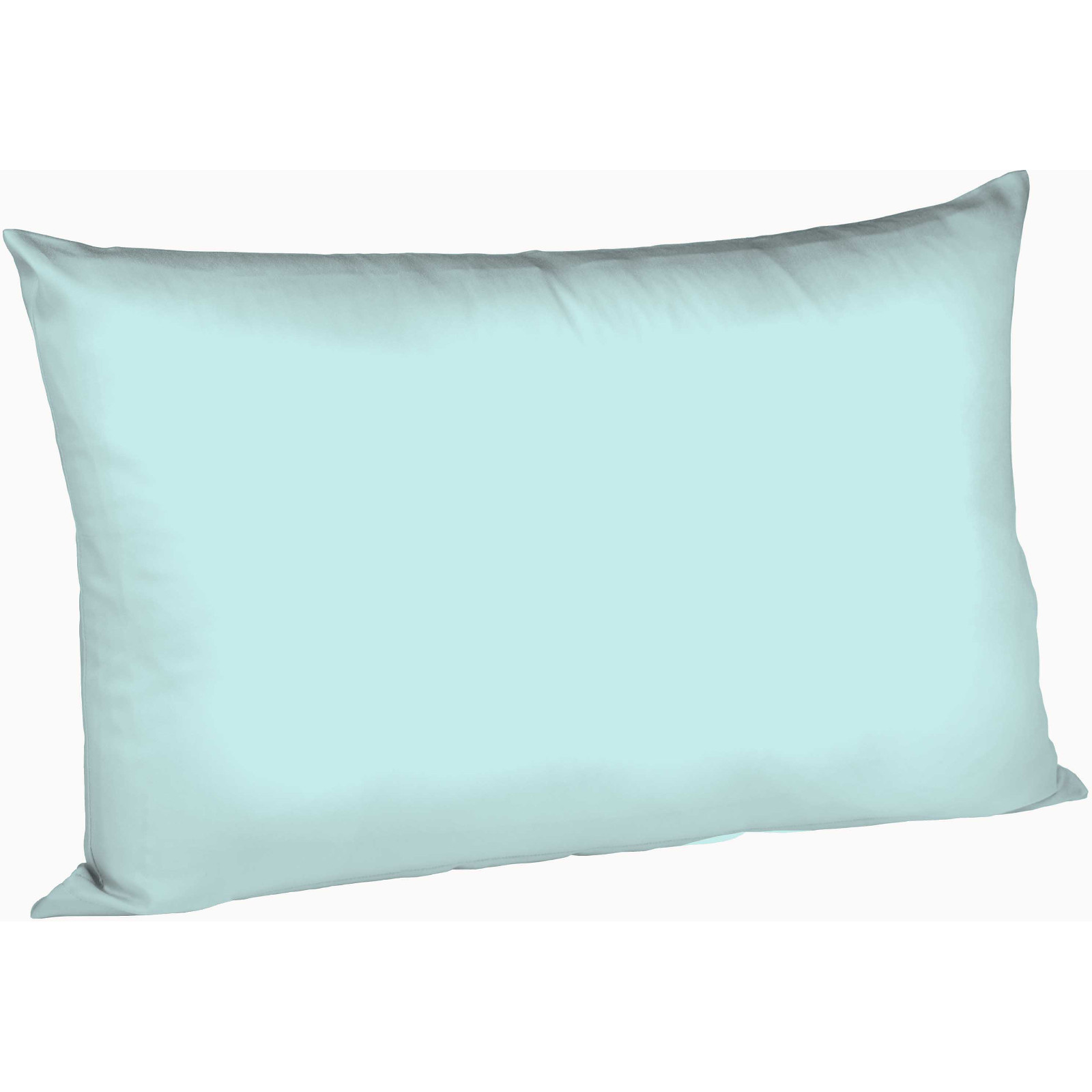 1x Fleuresse Mako-Satin-Kissenbezug Colours, eisblau