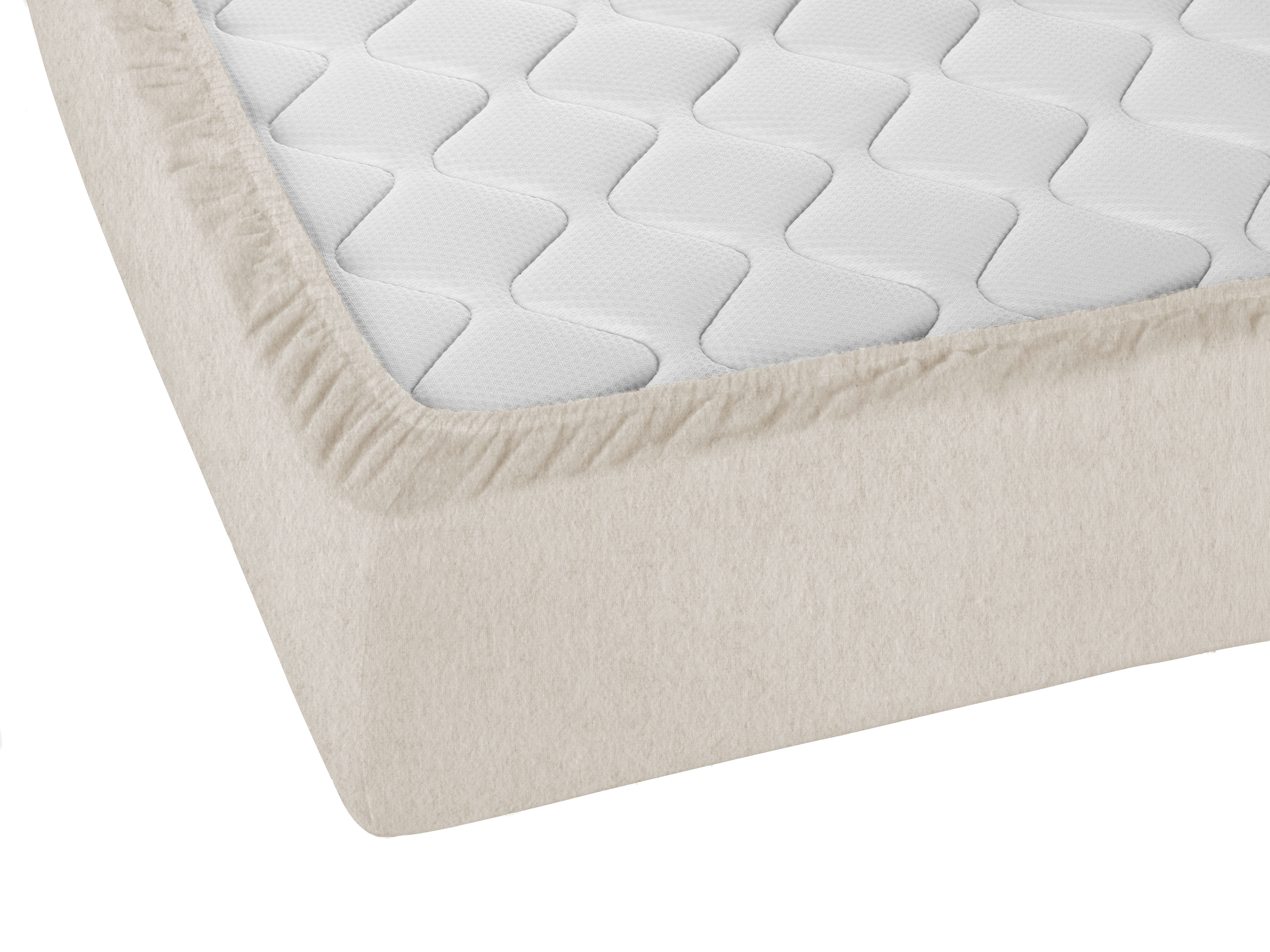 Biberna Spannbetttuch kitt 180x200 cm - 200x200 cm, Biber Melange uni