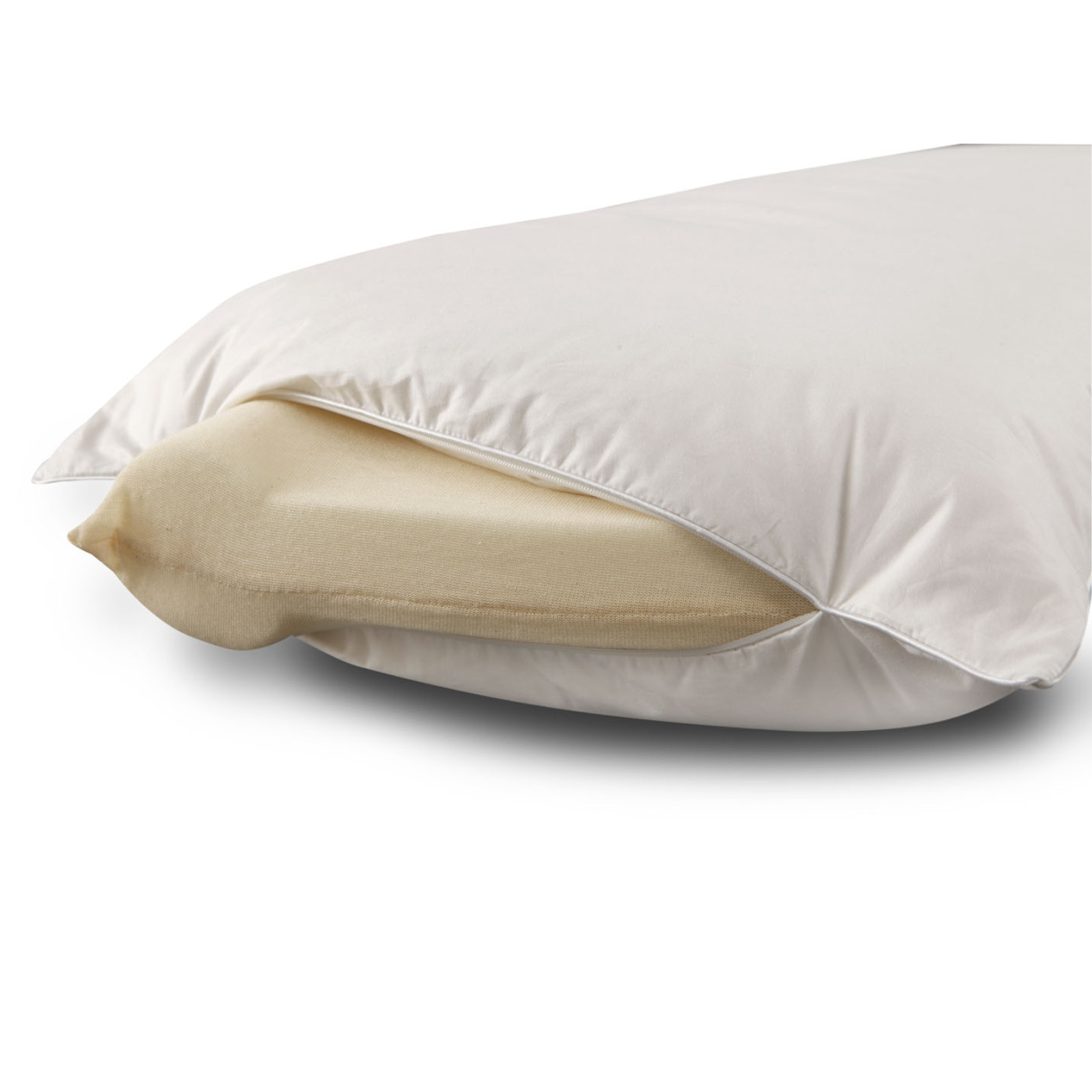 OBB 3-Kammer Nackenstützkissen Viola Viscoschaum/Daunen-Federn 40x80 cm