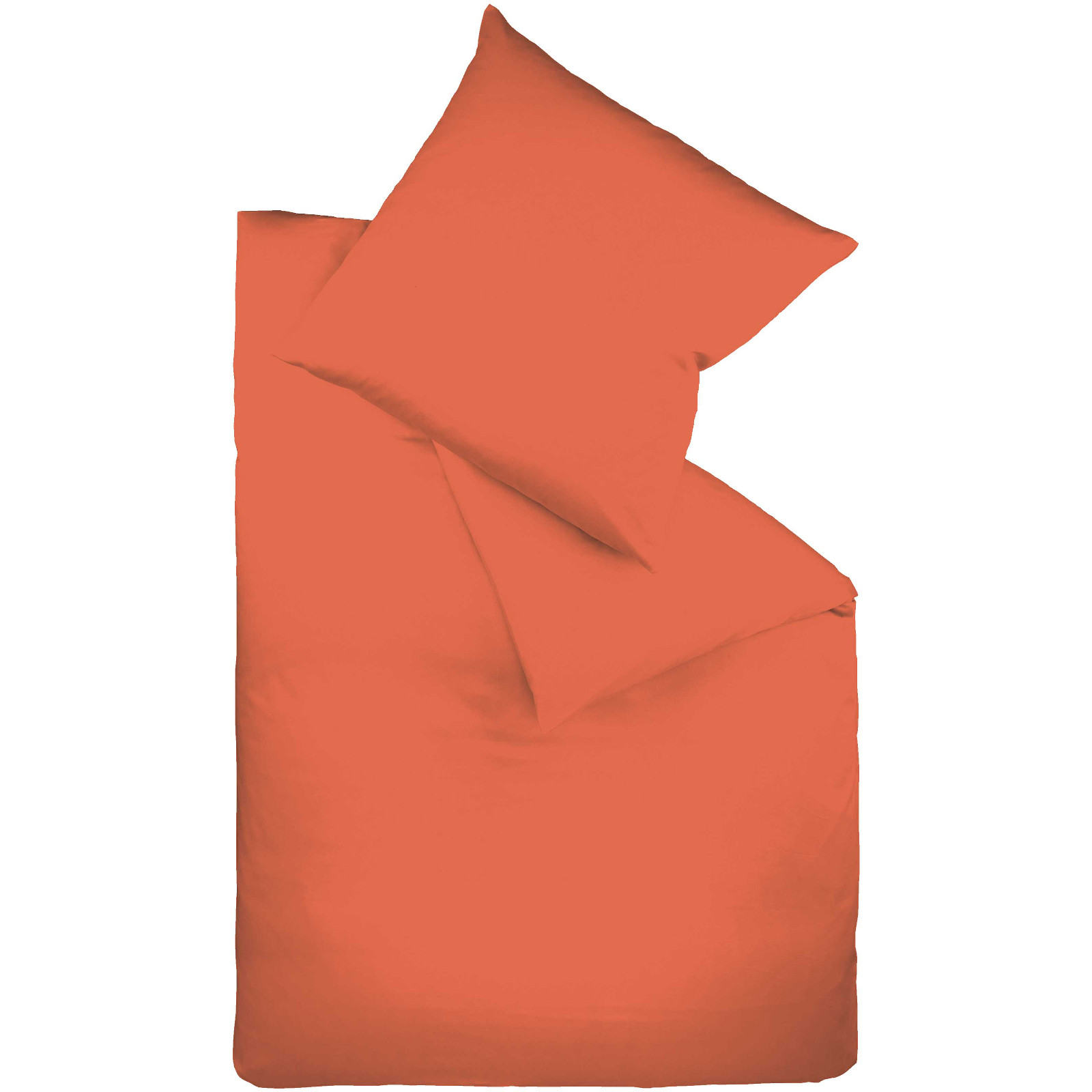 Fleuresse Colours chili 135 x 200 cm, Mako-Satin-Bettwäsche