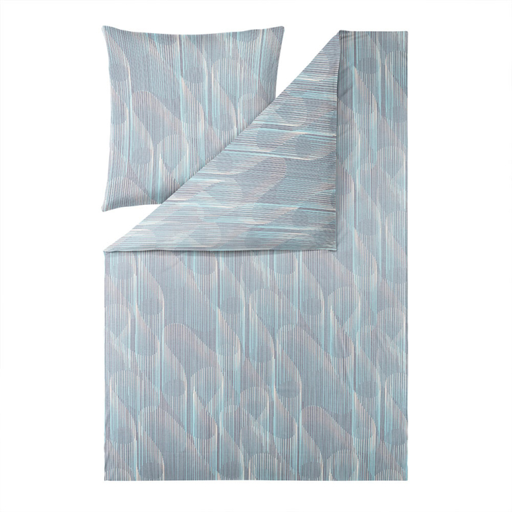 Estella Atelier Mako-Interlock-Jersey Bettwäsche Leon, 135x200 cm+80x80 cm, graphit