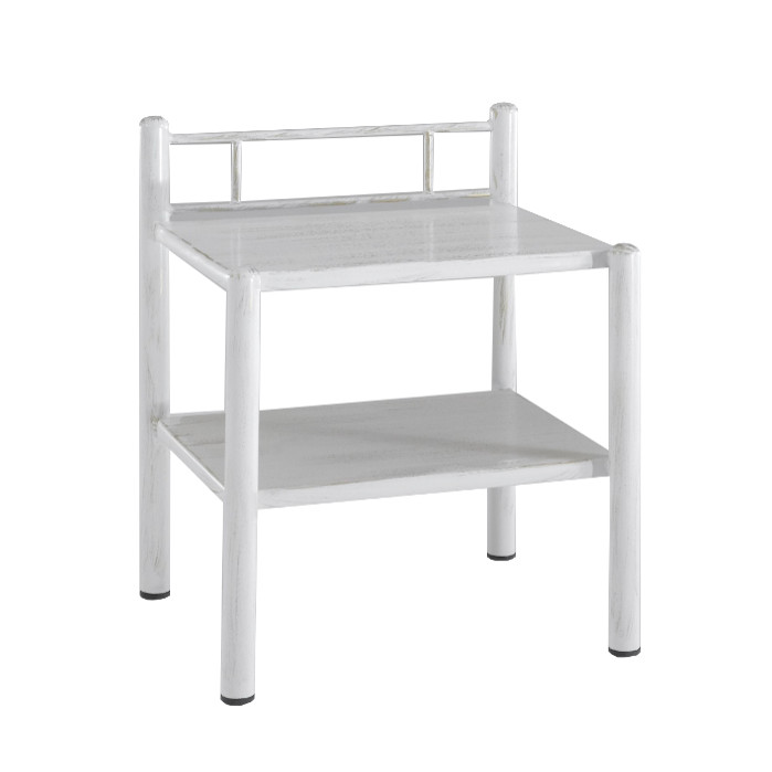 Dico Metall Nachttisch Beistelltisch mit 2 Metallablagen