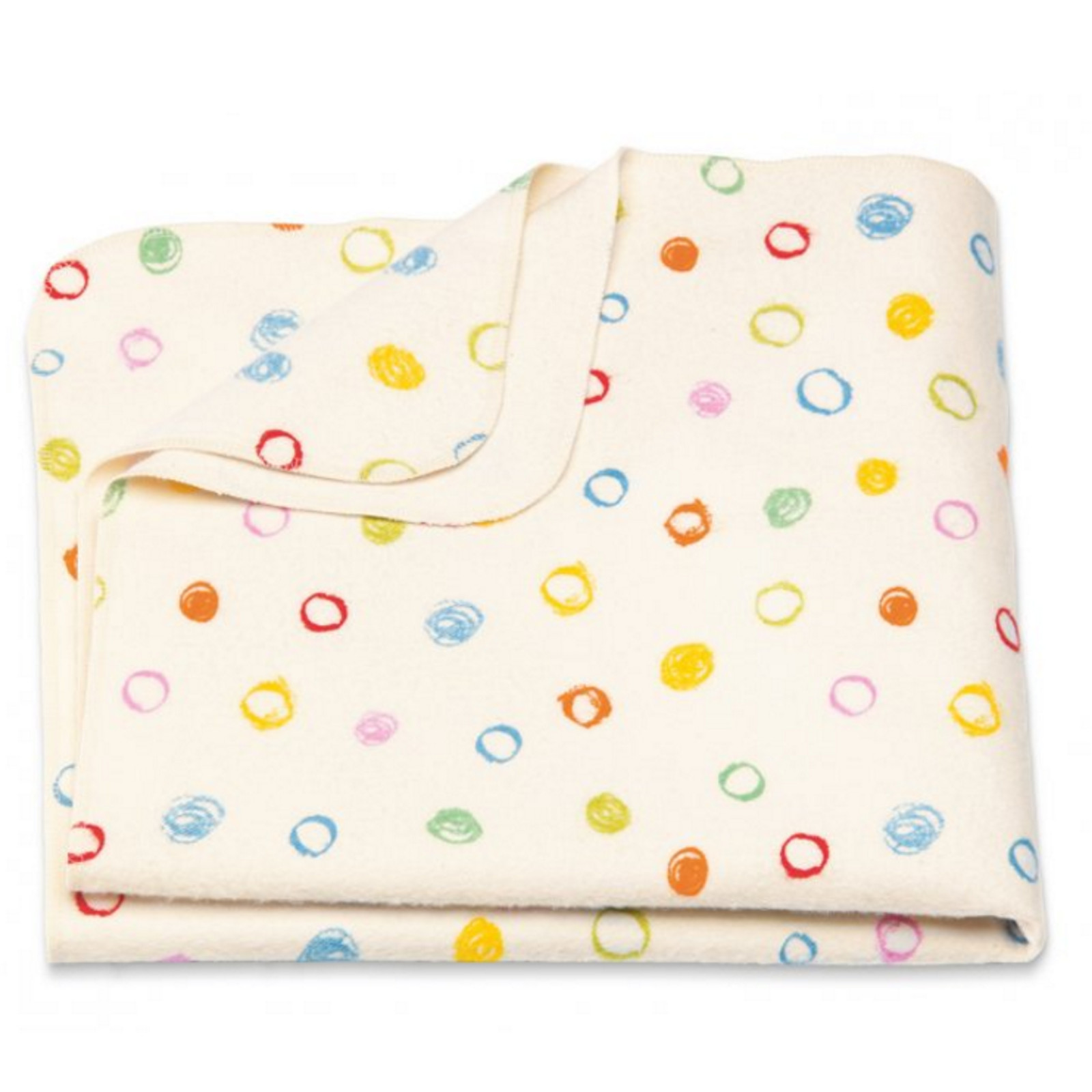 Cotonea Bio-Baumwolle Moltontuch Kritzelkreise Spucktuch kbA , Größe 80x80 cm