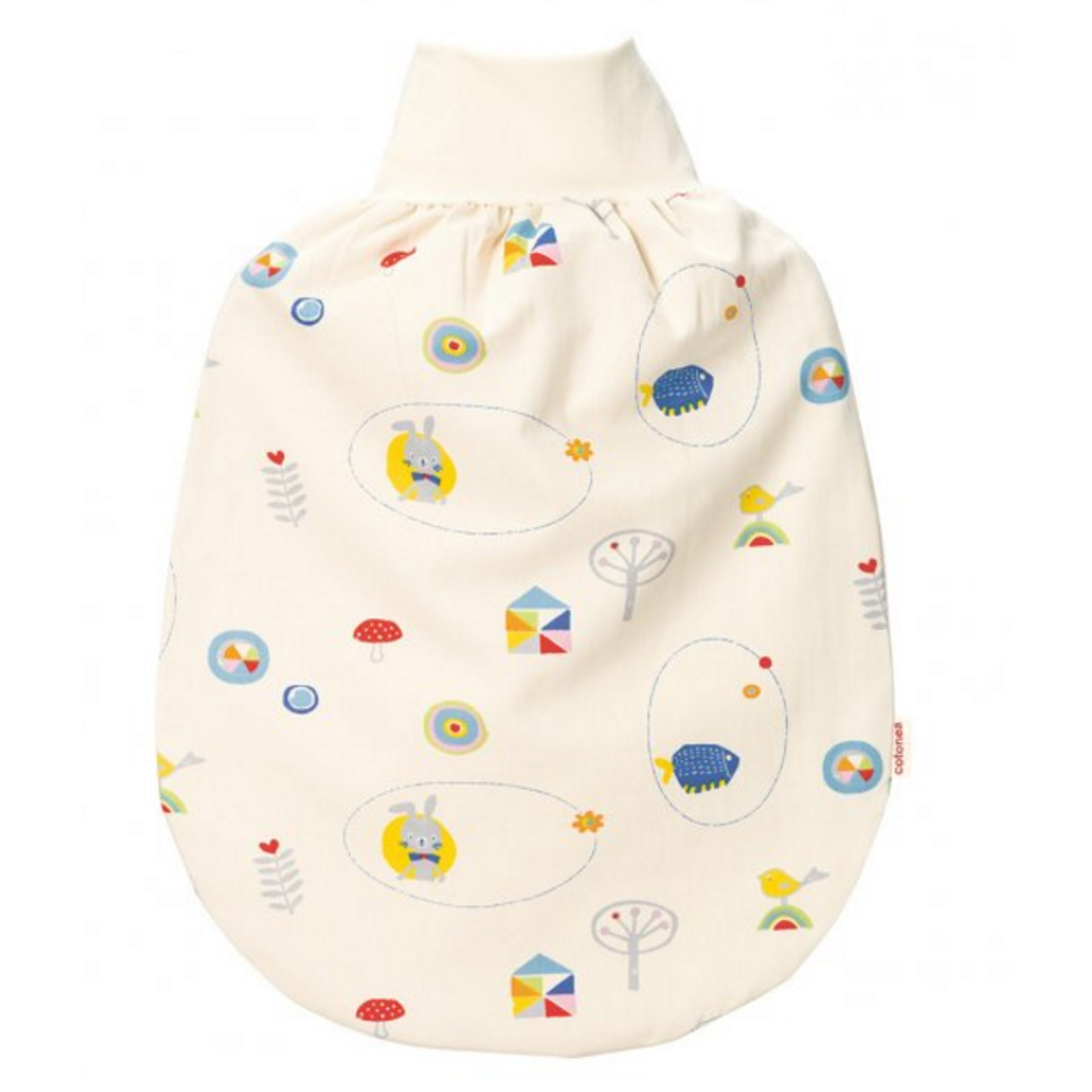 Cotonea Bio-Baumwolle Strampelsack mit Flanellfutter Design Meister Hase