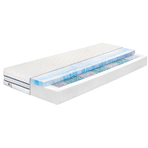 IRISETTE Classic TTFK 80x200 cm H3, Tonnentaschenfederkern-Matratze mit Gel-active-Auflage