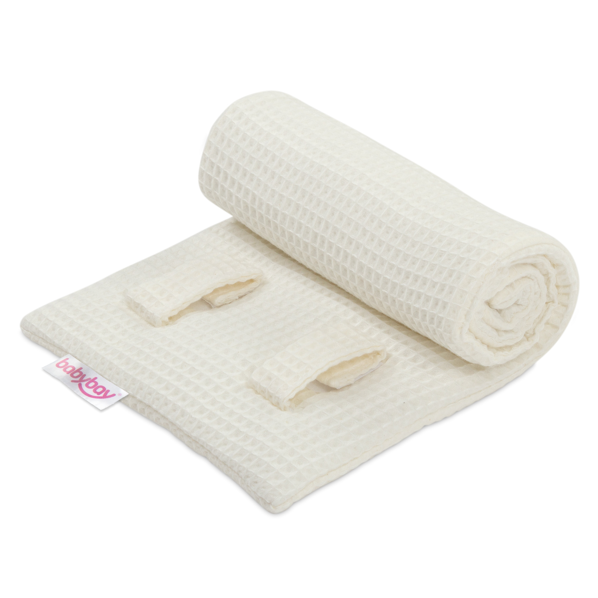 babybay Gitterschutz Waffelpiqué für Verschlussgitter alle Modelle, ivory