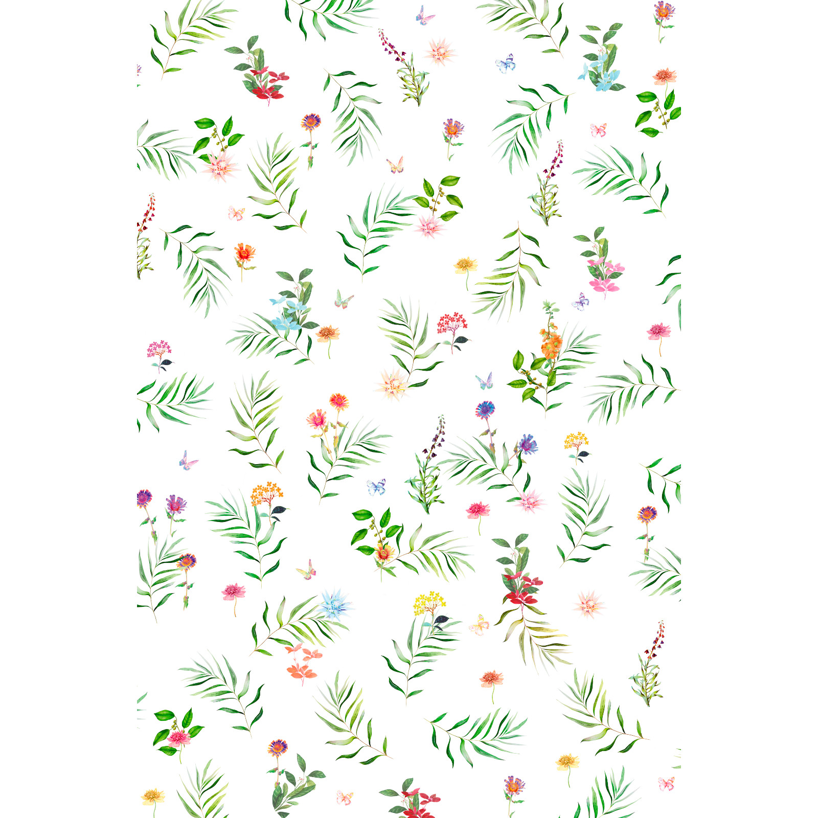 Fleuresse Multifunktionales Plaid aus Mako Satin, Multicolor Blumen, Größe 180x270 cm