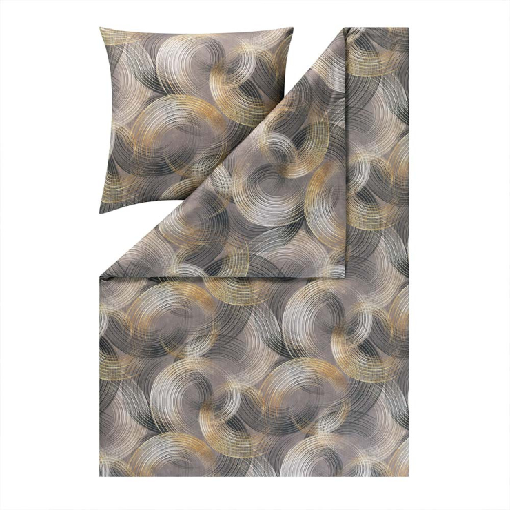 Estella Atelier Mako-Interlock-Jersey Toni, 135x200 cm+80x80 cm, anthrazit