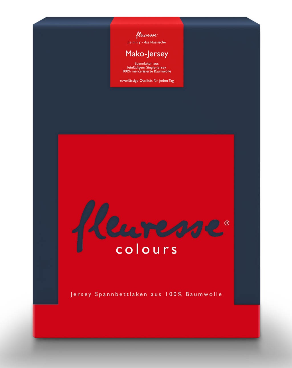 Fleuresse Jenny C 150x200 cm, Mako-Jersey-Spannlaken nachtblau