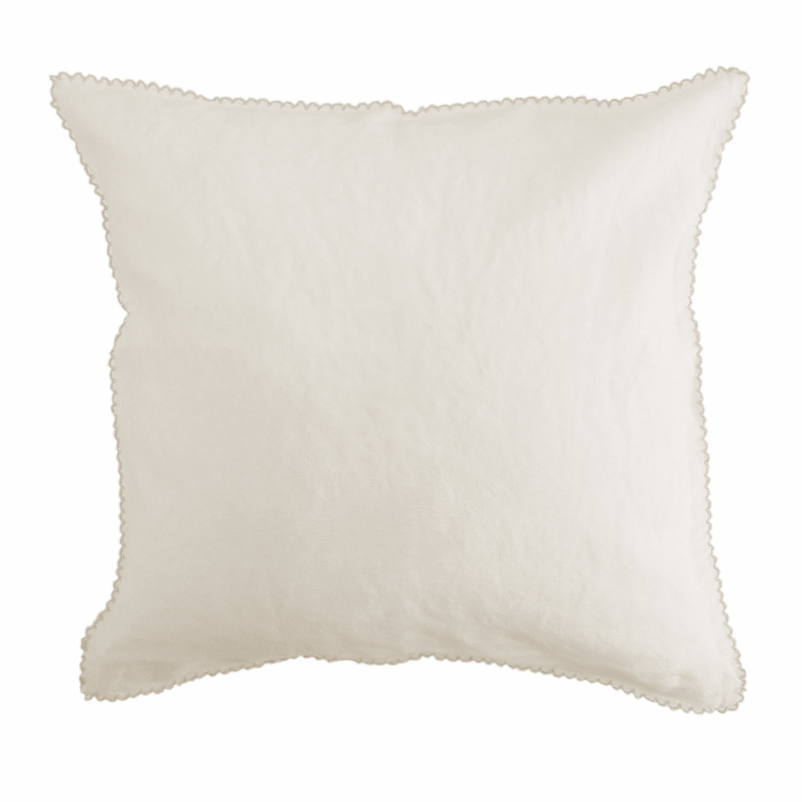 Fleuresse Halbleinen-Kissenbezug mit Zierstich, 1109 creme, Größe 40x40 cm