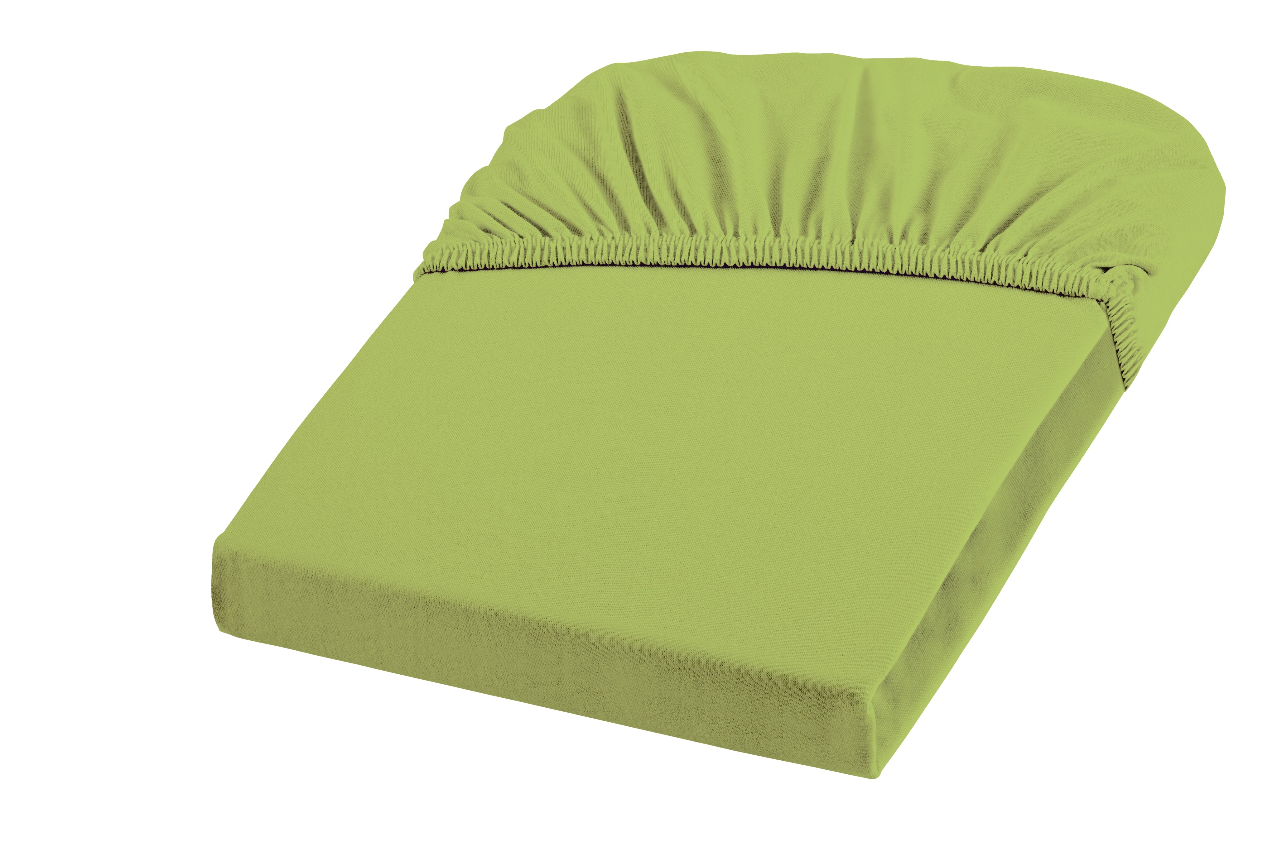 Fleuresse Jenny C 200x200 cm, Mako-Jersey-Spannlaken, apfelgrün