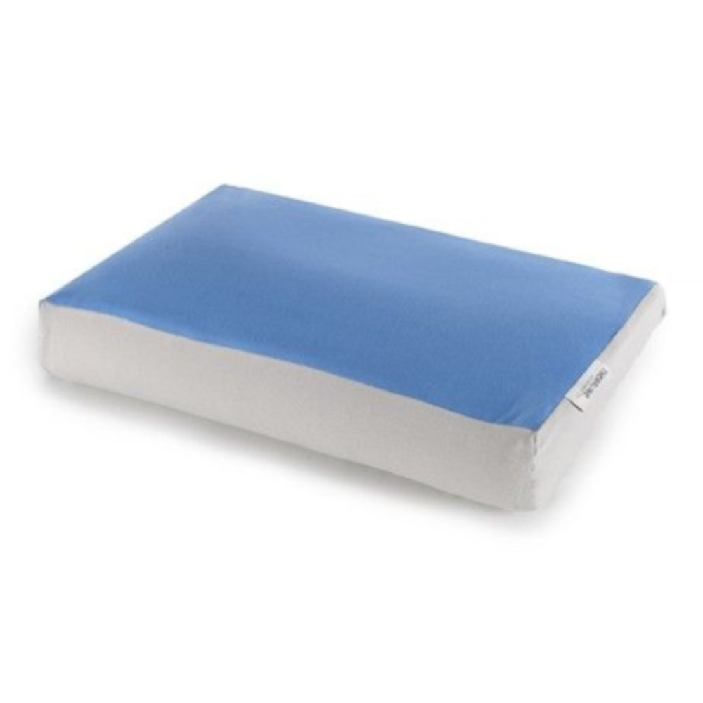 Theraline Pearlfusion Schlaf- und Nackenstützkissen 55x32x12 cm incl. Bezug mittelblau-grau