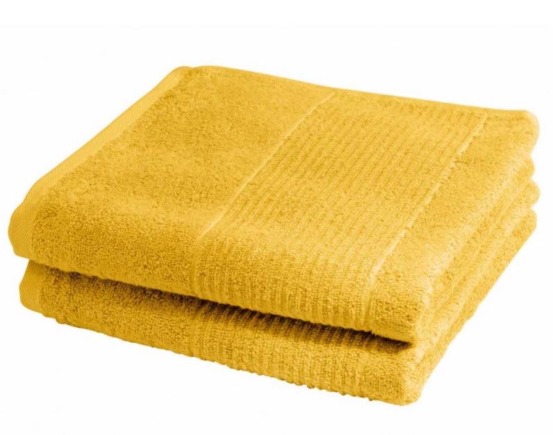 Fleuresse Frottier Duschtuch  2-er Set Größe 70x140 cm, Farbe 3 gelb