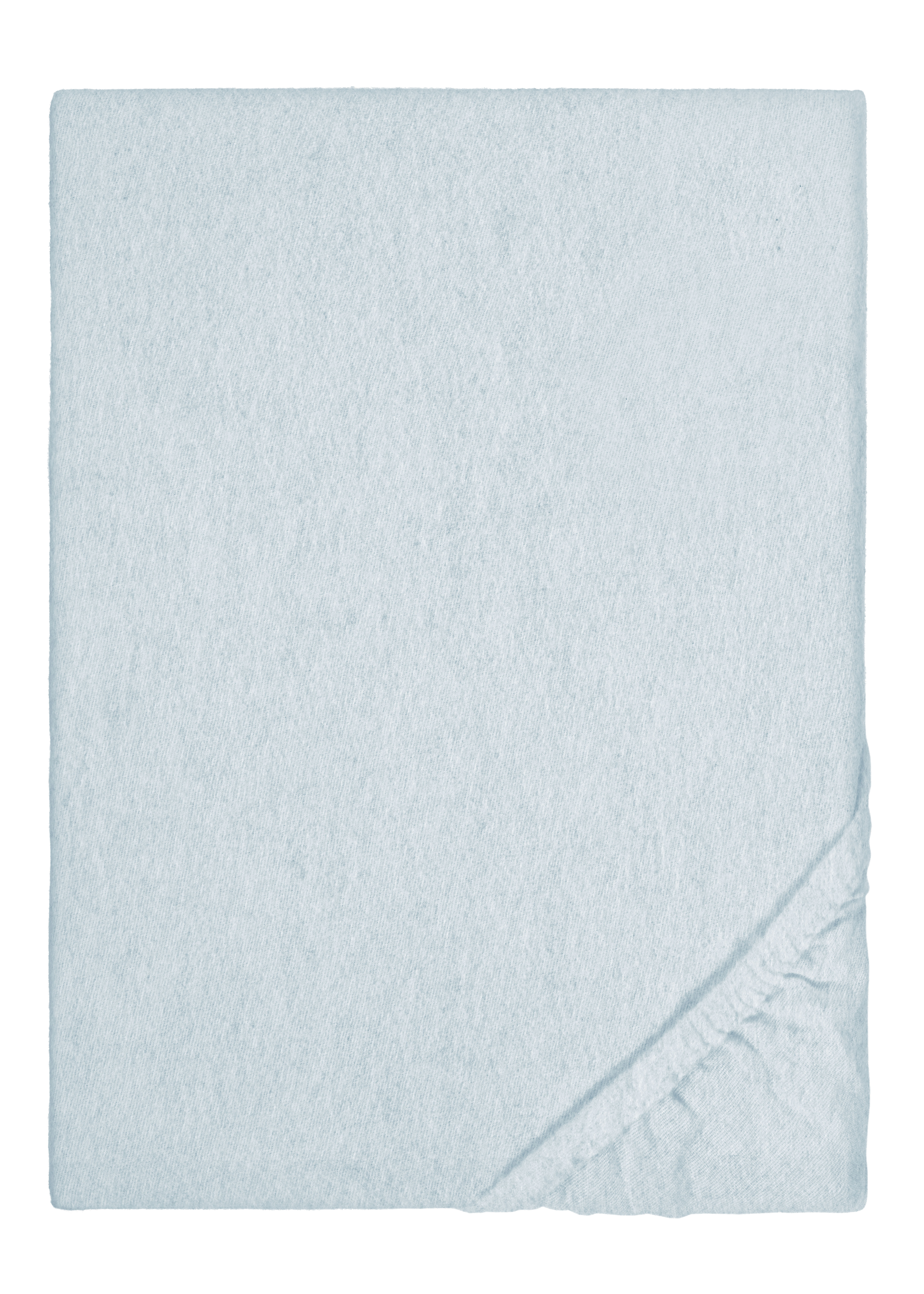 Biberna Spannbetttuch ciel 90x190 cm - 100x200 cm, Biber Melange uni