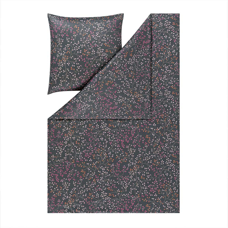 Estella Atelier Mako-Interlock-Jersey Bettwäsche Aline, 155x220 cm+80x80 cm, grau