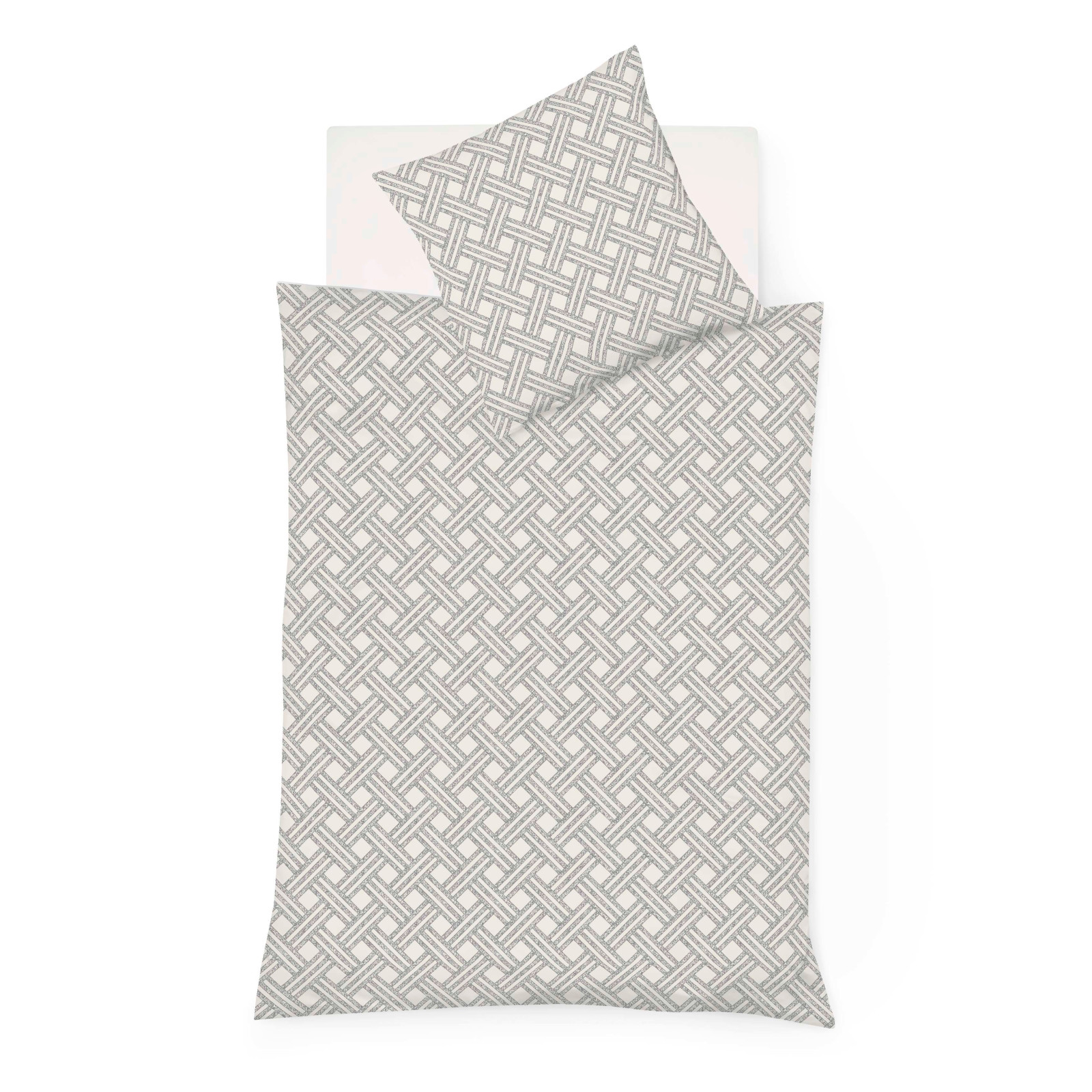 Fleuresse Black Premium Mako-Brokat-Damast Bettwäsche grau