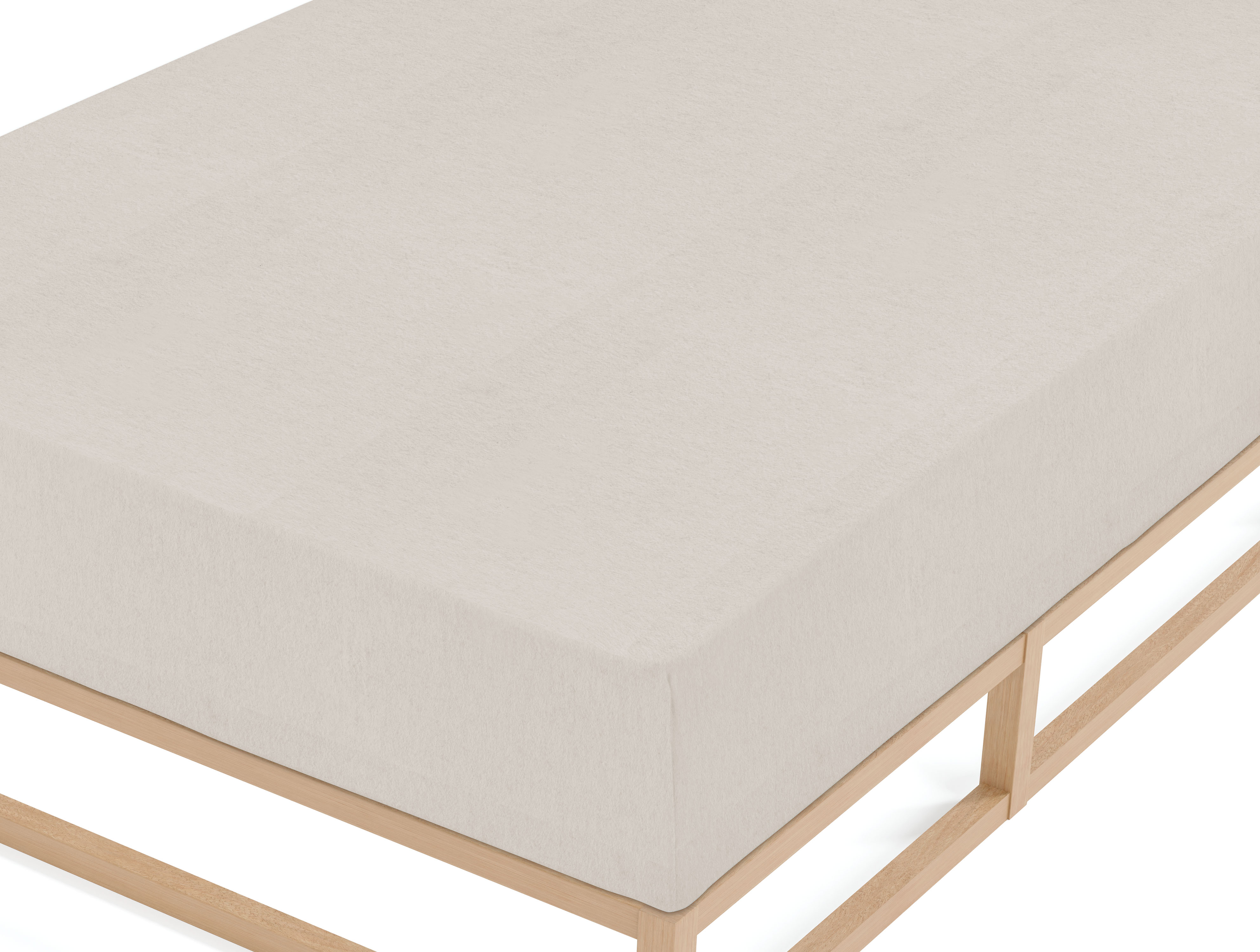 Biberna Spannbetttuch kitt 180x200 cm - 200x200 cm, Biber Melange uni