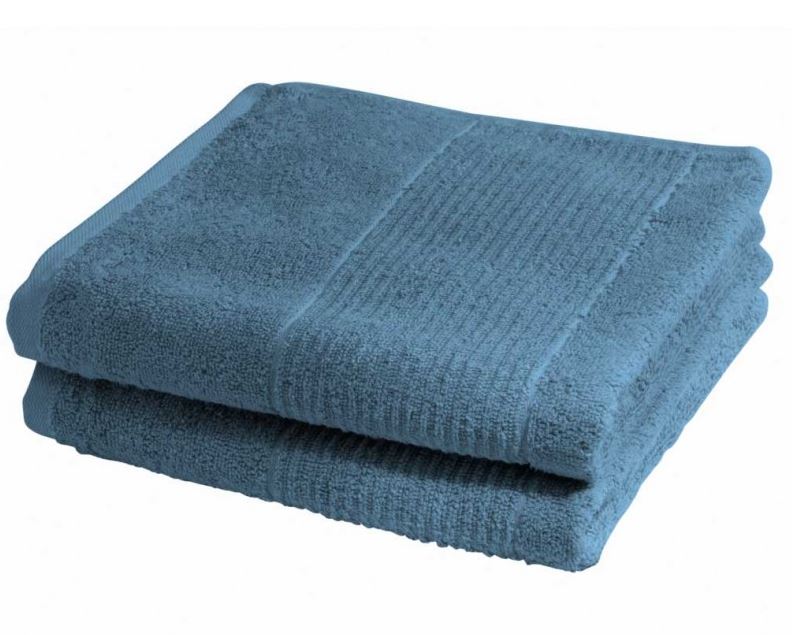 Fleuresse Frottier Duschtuch  2-er Set Größe 70x140 cm, Farbe 42 indigo blue