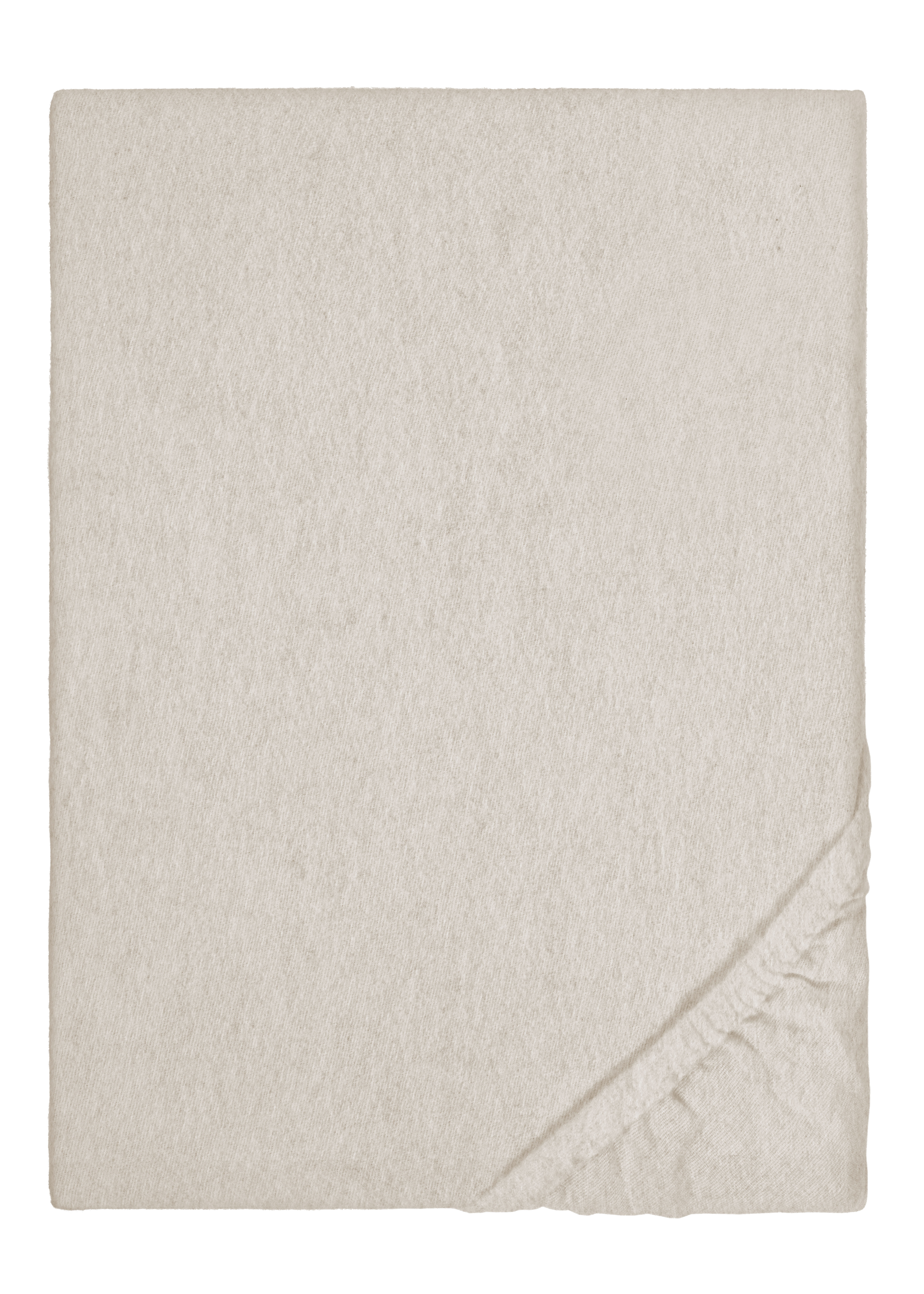 Biberna Spannbetttuch kitt 180x200 cm - 200x200 cm, Biber Melange uni