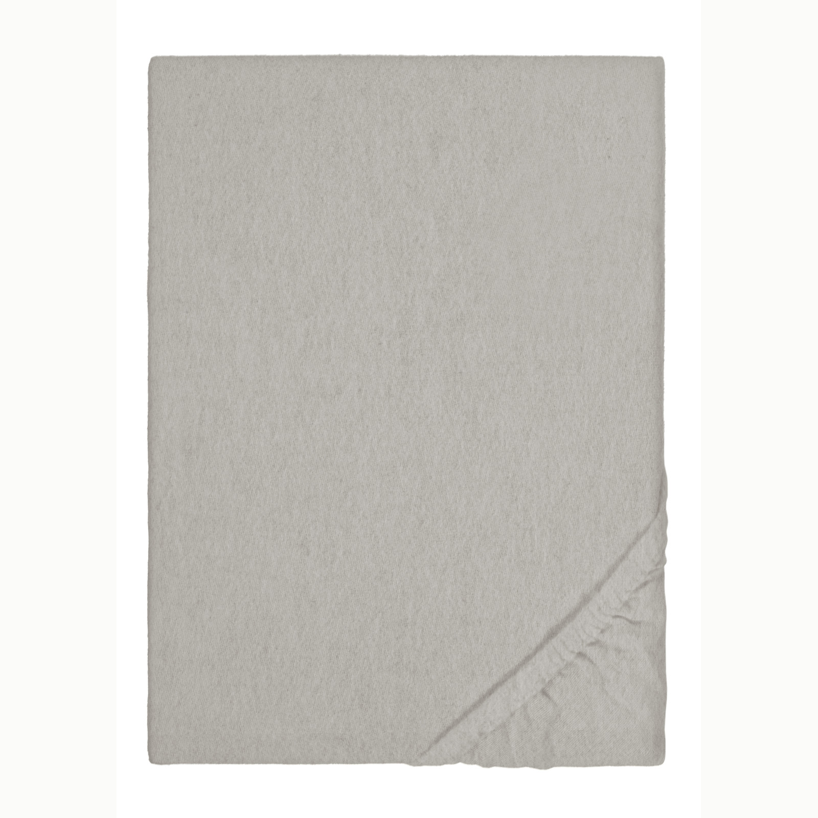 biberna Melange-Flanell Spannbettlaken Größe 180-200/220 cm, sturmgrau