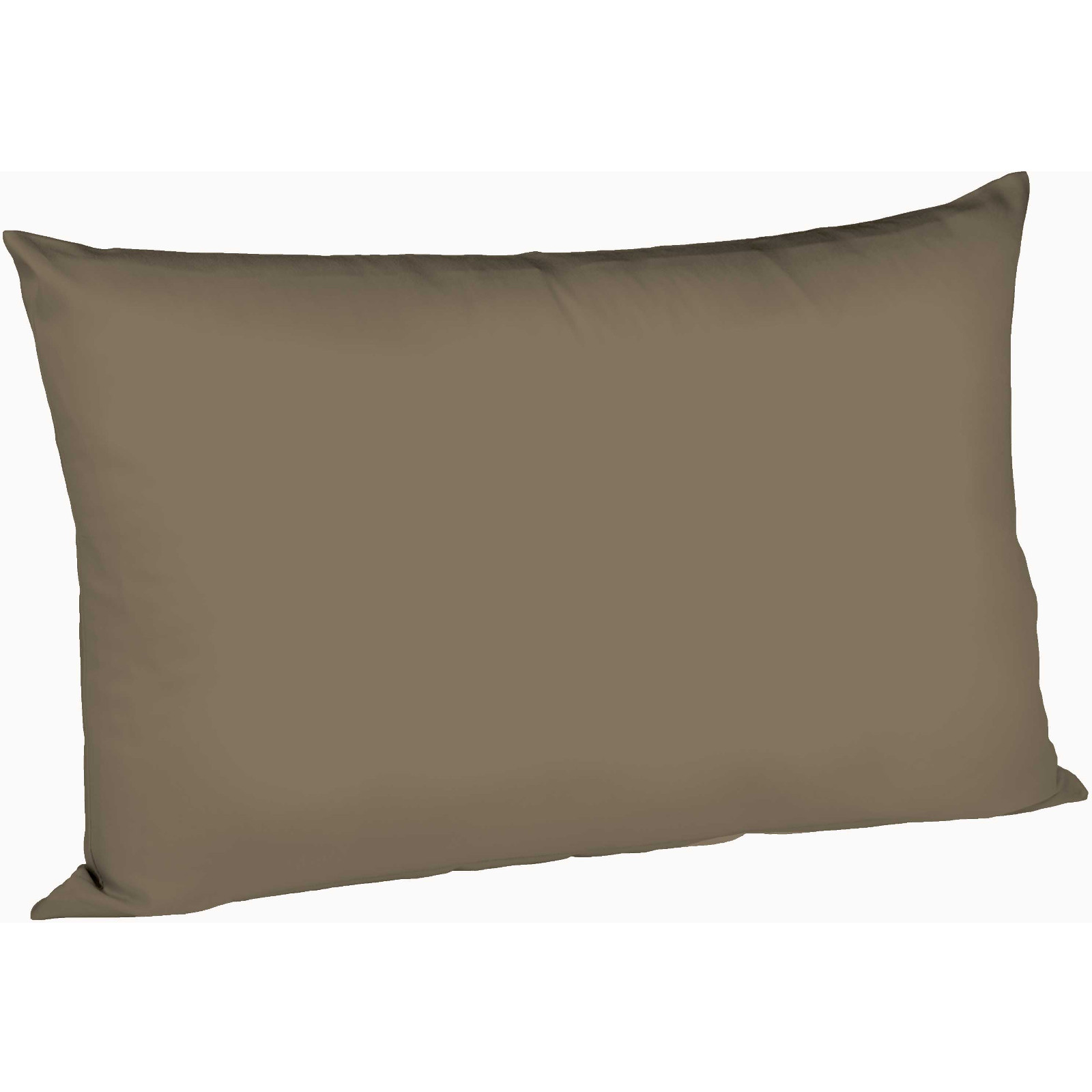 Fleuresse Mako-Satin-Kissenbezug uni colours, Farbe espresso 8031