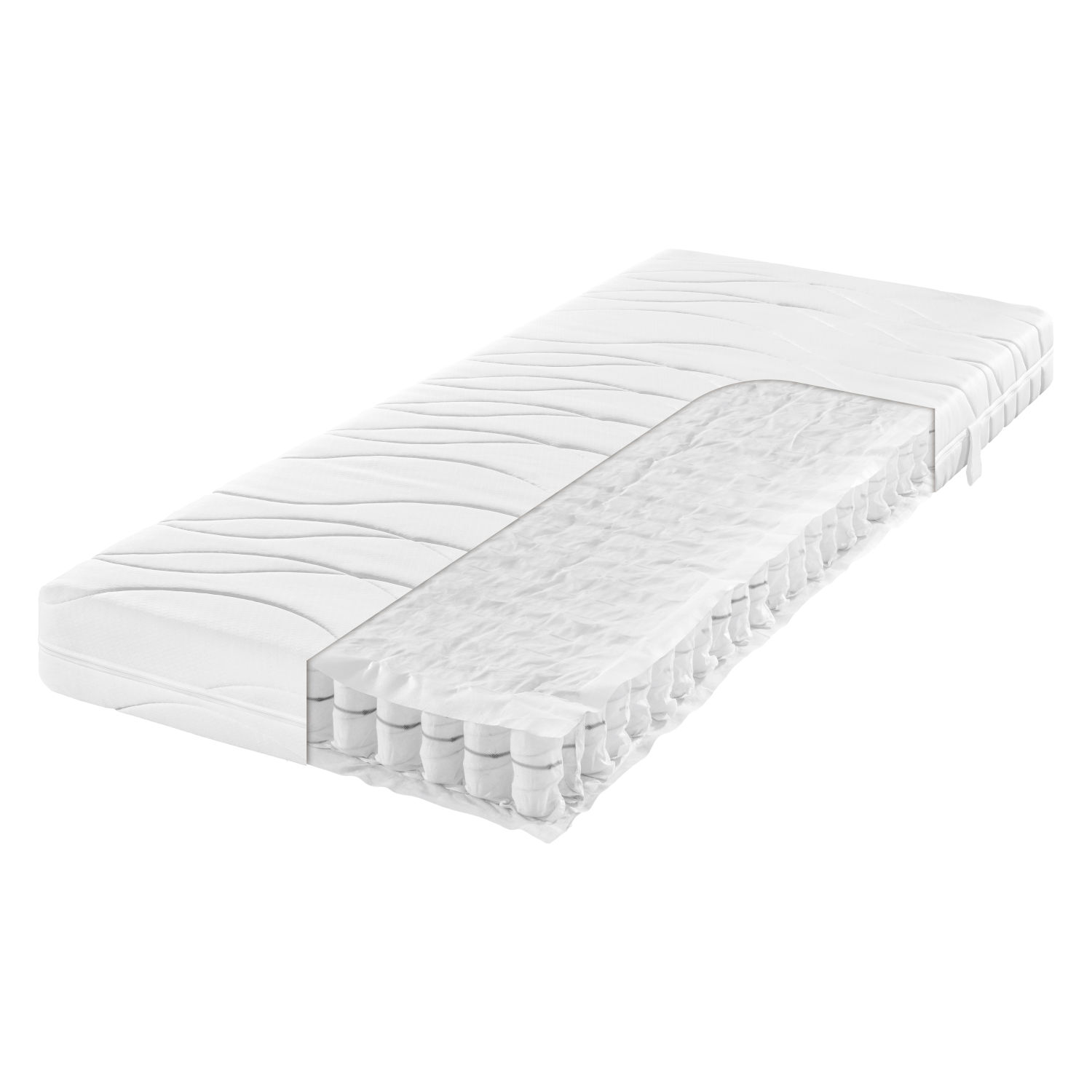 fan 7-Zonen-Tonnentaschenfederkern-Matratze Rubin T Härtegrad 4