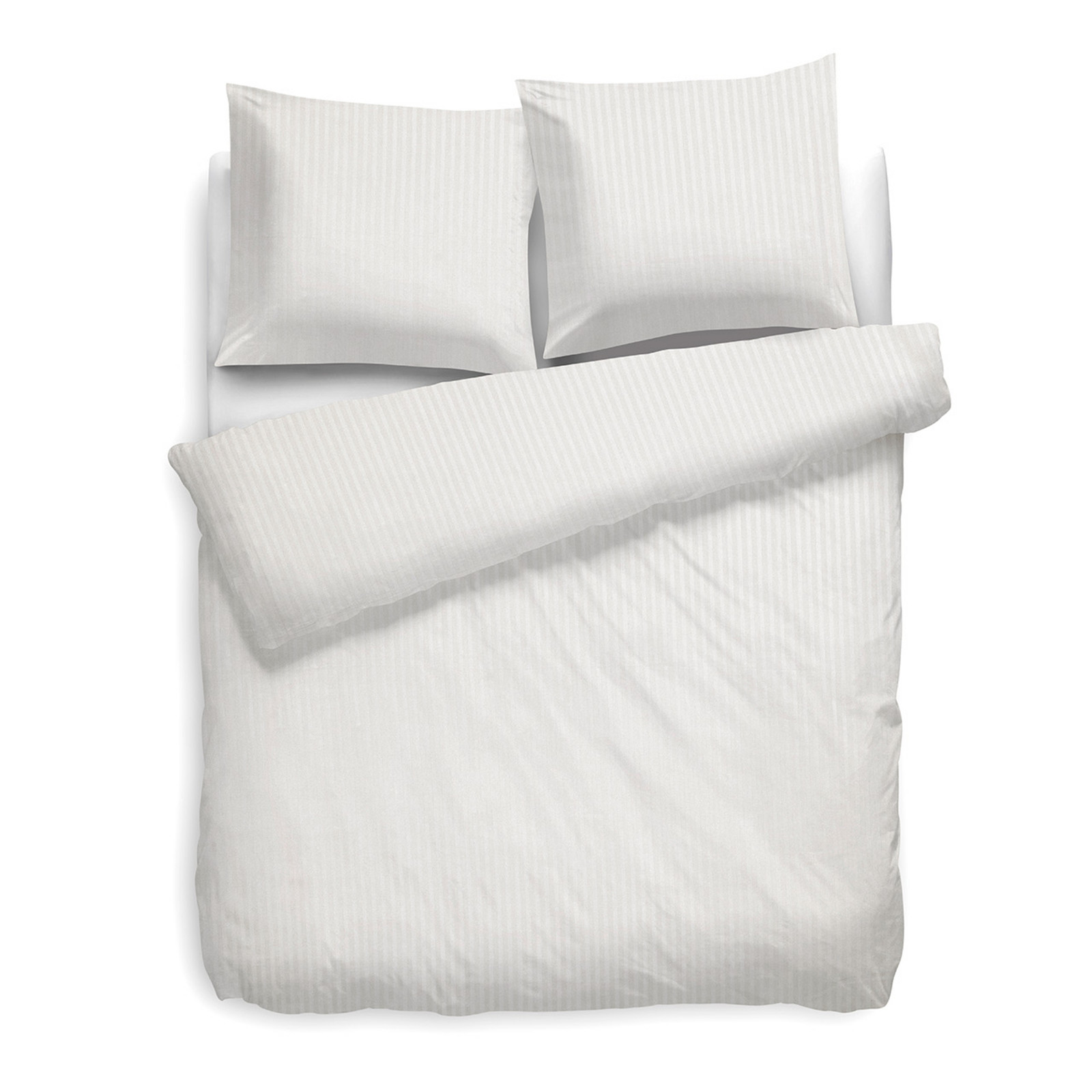 HNL Refined Satin Bettwäsche Stripe, Größe 200x200 cm off white