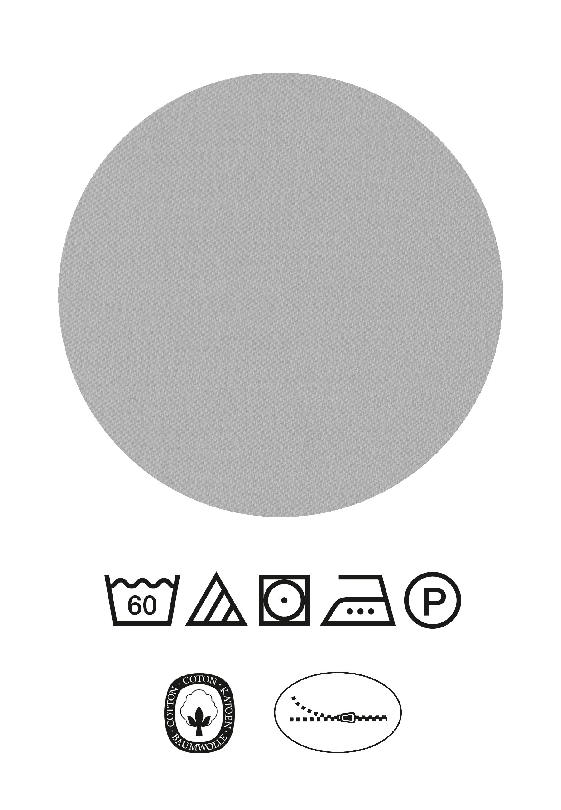 Biberna Satin 155 x 220 cm + 80 x 80 cm, silber/grau