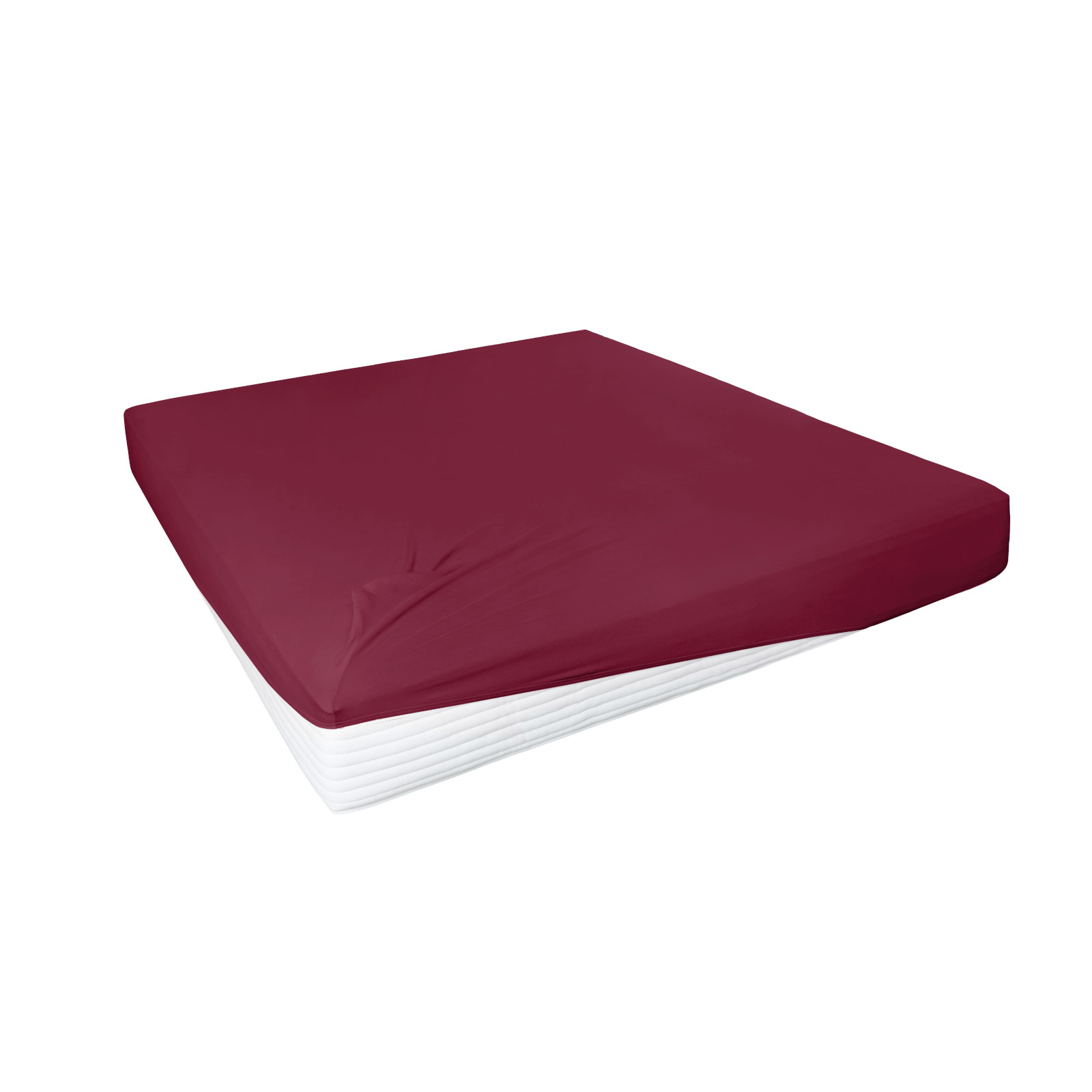 Hahn Haustextilien Elasthan-Feinjersey-Spannlaken Royal Größe 140-160 x 200-220 cm bordeaux