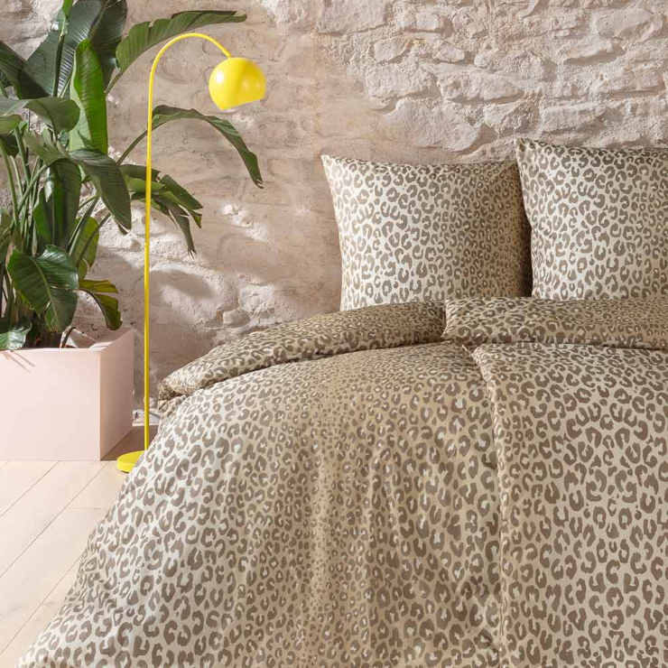 Estella Mako-Satin Impulse Bettwäsche Lionel, 135 x 200 cm, beige
