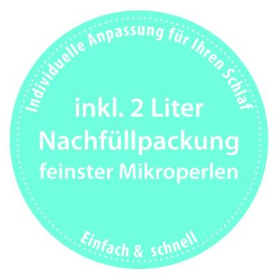 Theraline Pearlfusion Schlaf- und Nackenstützkissen 55x32x12 cm incl. Bezug weiß
