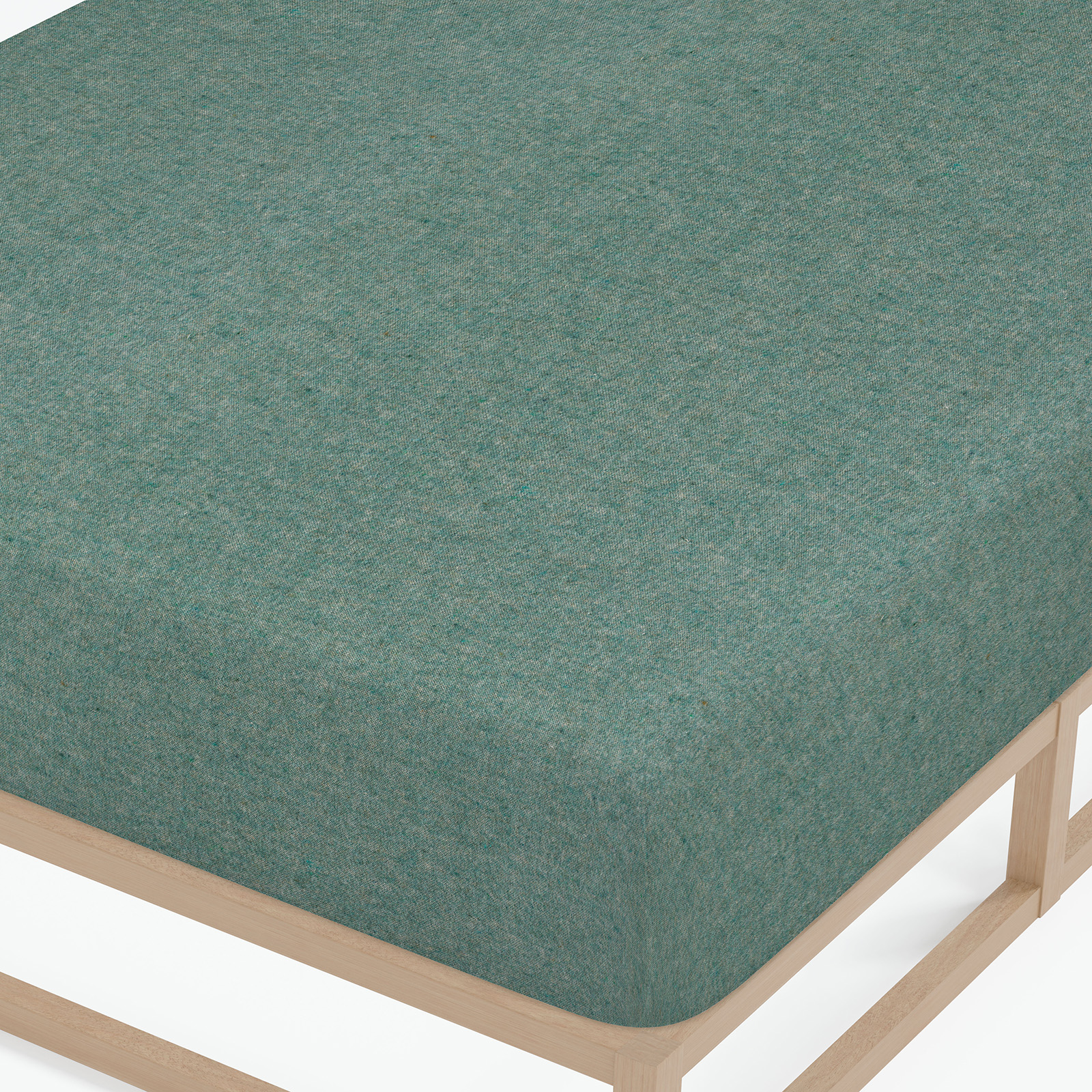 Biberna Spannbetttuch fichte 180x200 cm-200x200 cm, Biber Melange uni