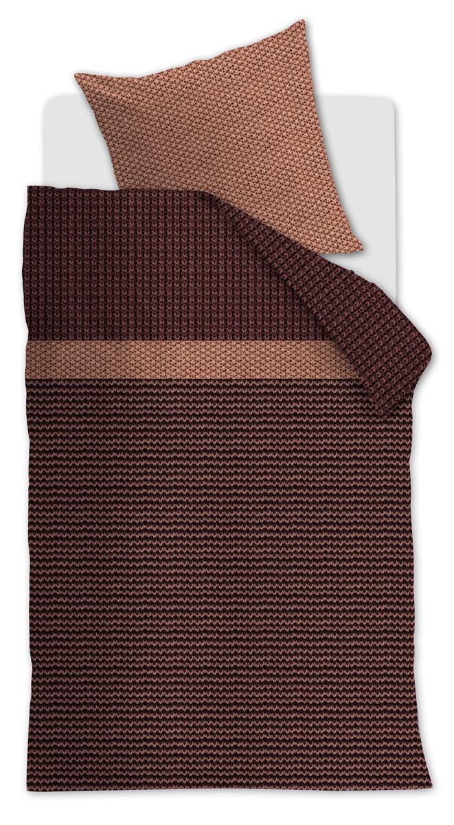 Beddinghouse Biber-Bettwäsche River Dark Red 155 x 220 cm