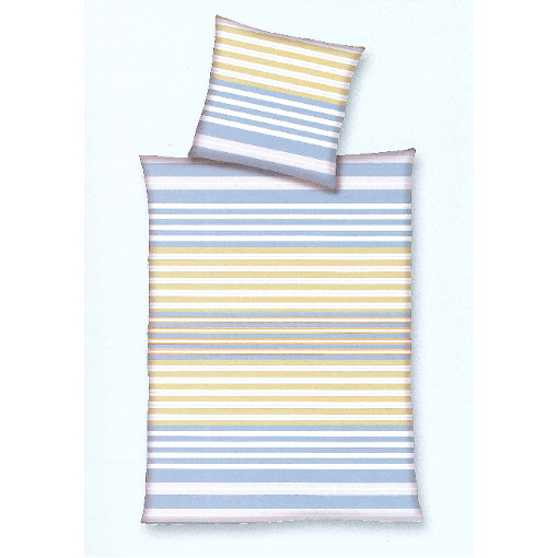 Hahn Haustextilien Renforce Bettwäsche Querstreifen petrol 200x200 cm